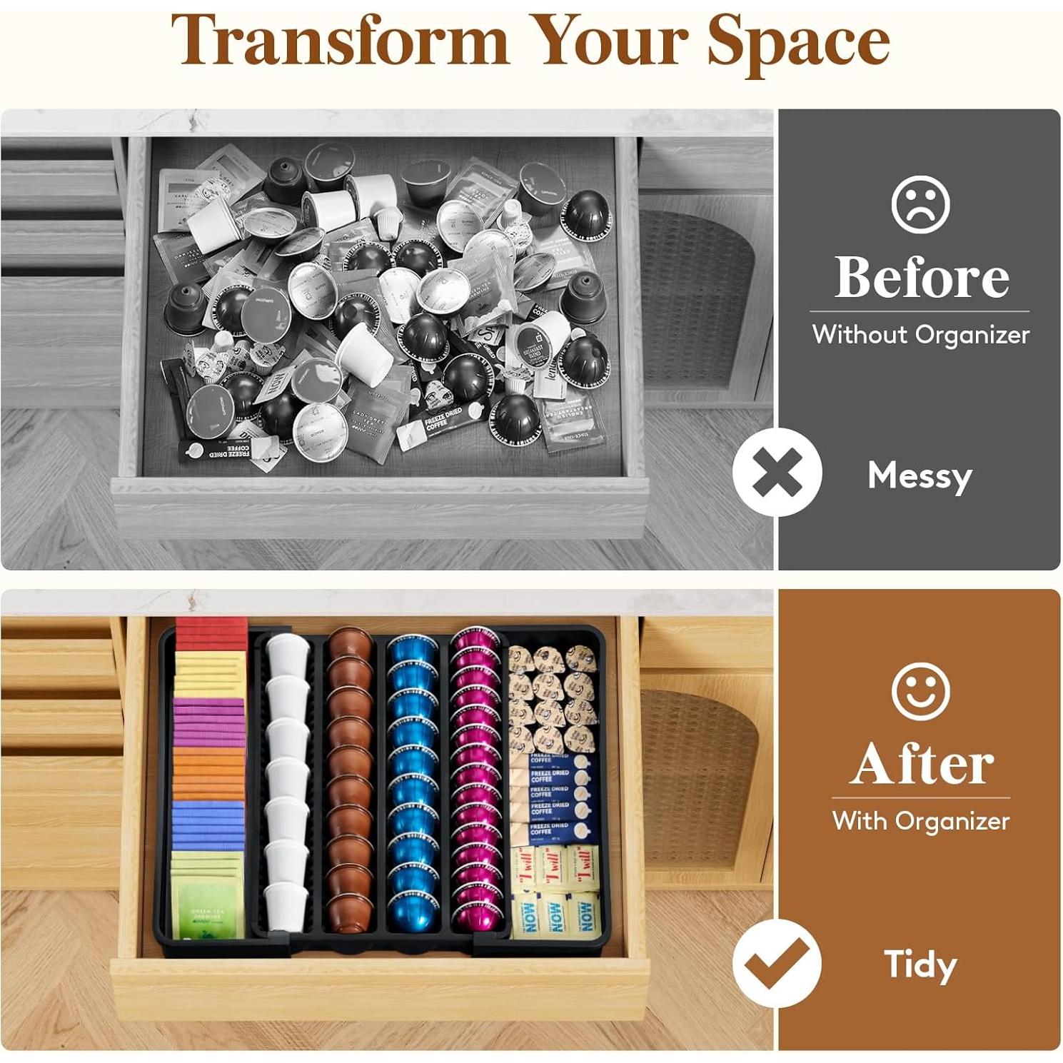 Organizador de Cajón para Cápsulas de Café Lifewit Expandible