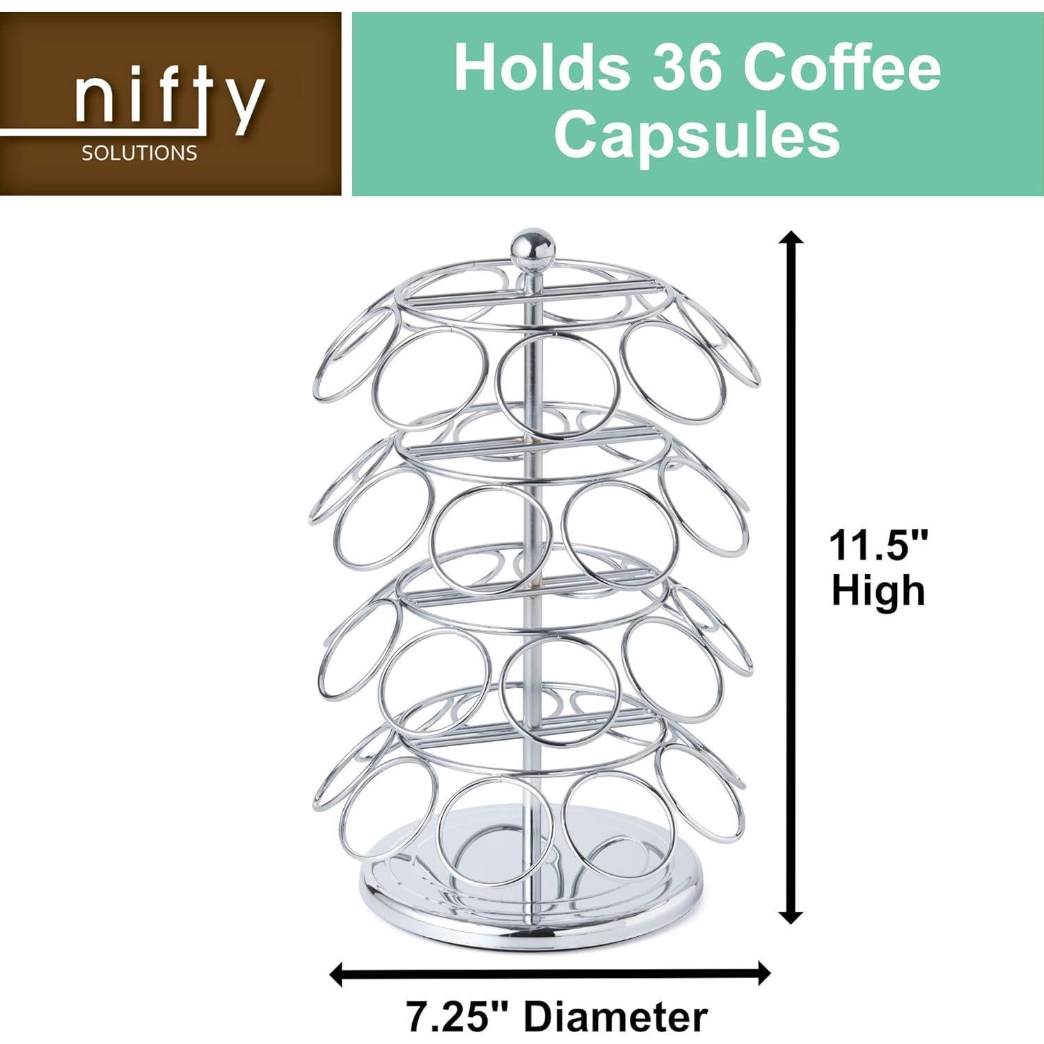 Soporte para K Cup Nifty 36 Cápsulas Cromo Organizador Cocina
