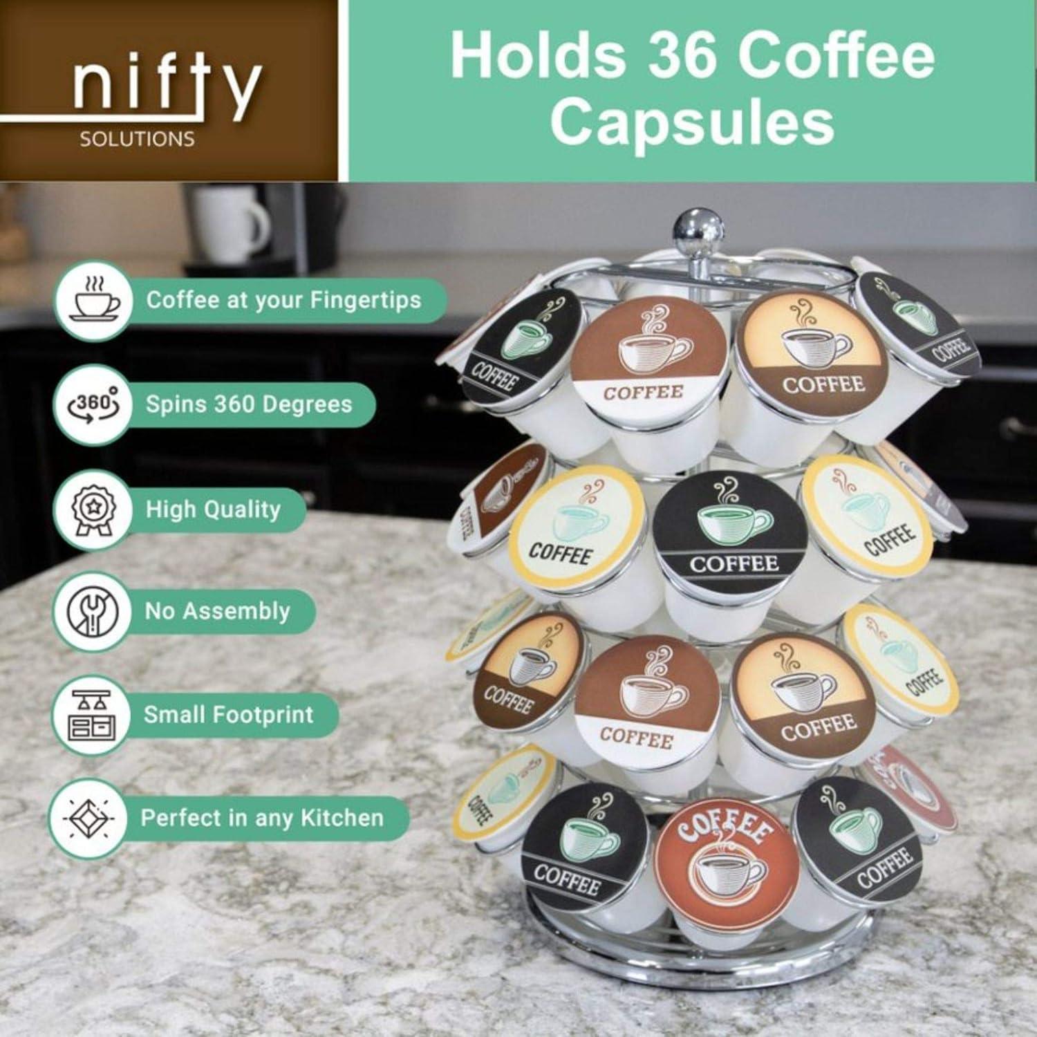 Soporte para K Cup Nifty 36 Cápsulas Cromo Organizador Cocina