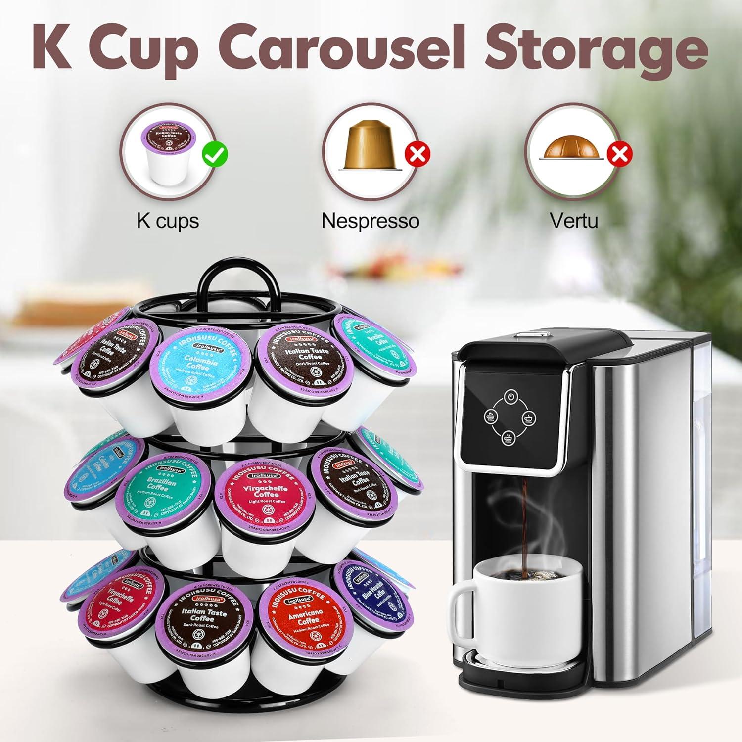 Soporte para cápsulas de café ROWISE 27 K Cups 3 niveles negro