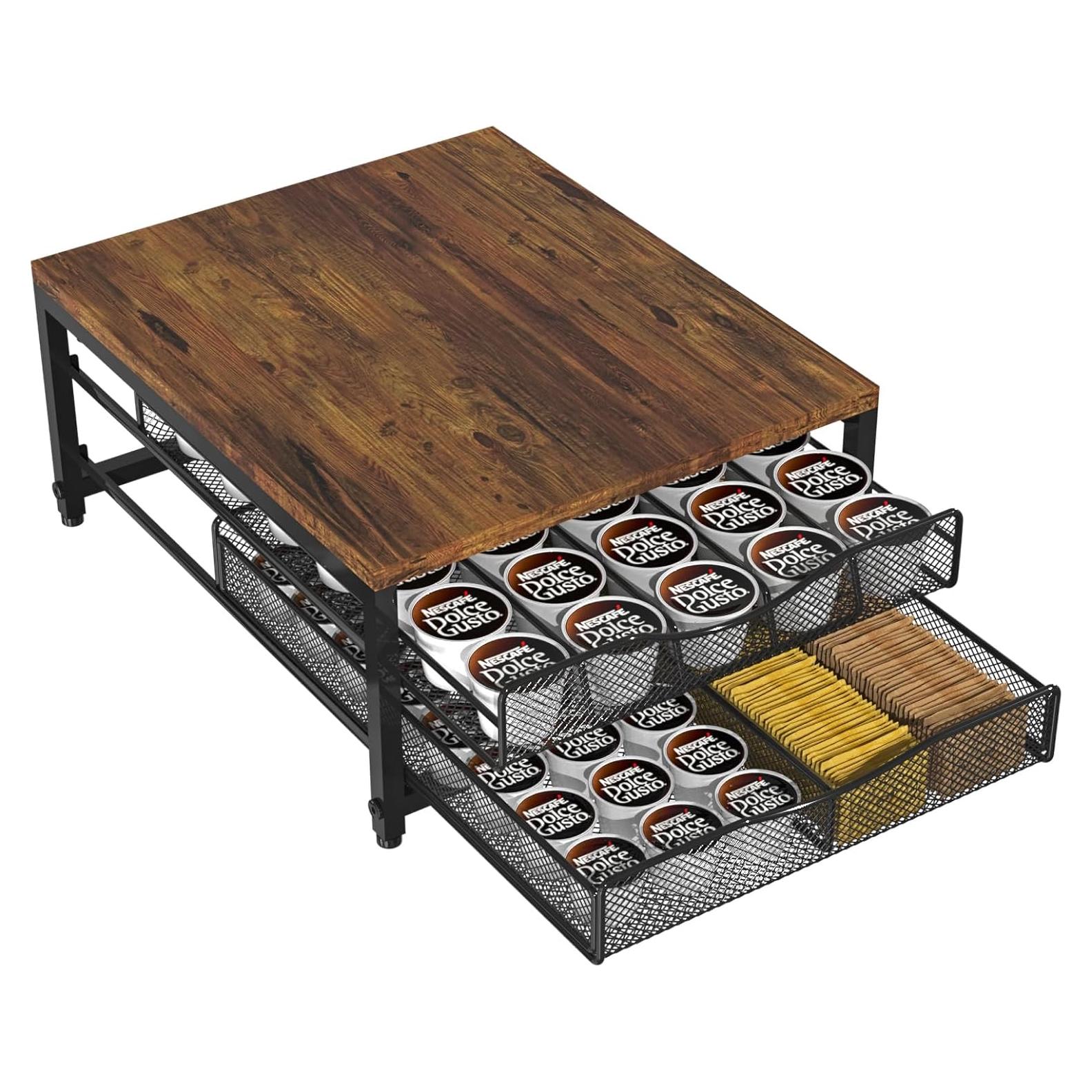 Soporte para cápsulas de café VyGrow con cajón deslizante 36.1x30x17cm