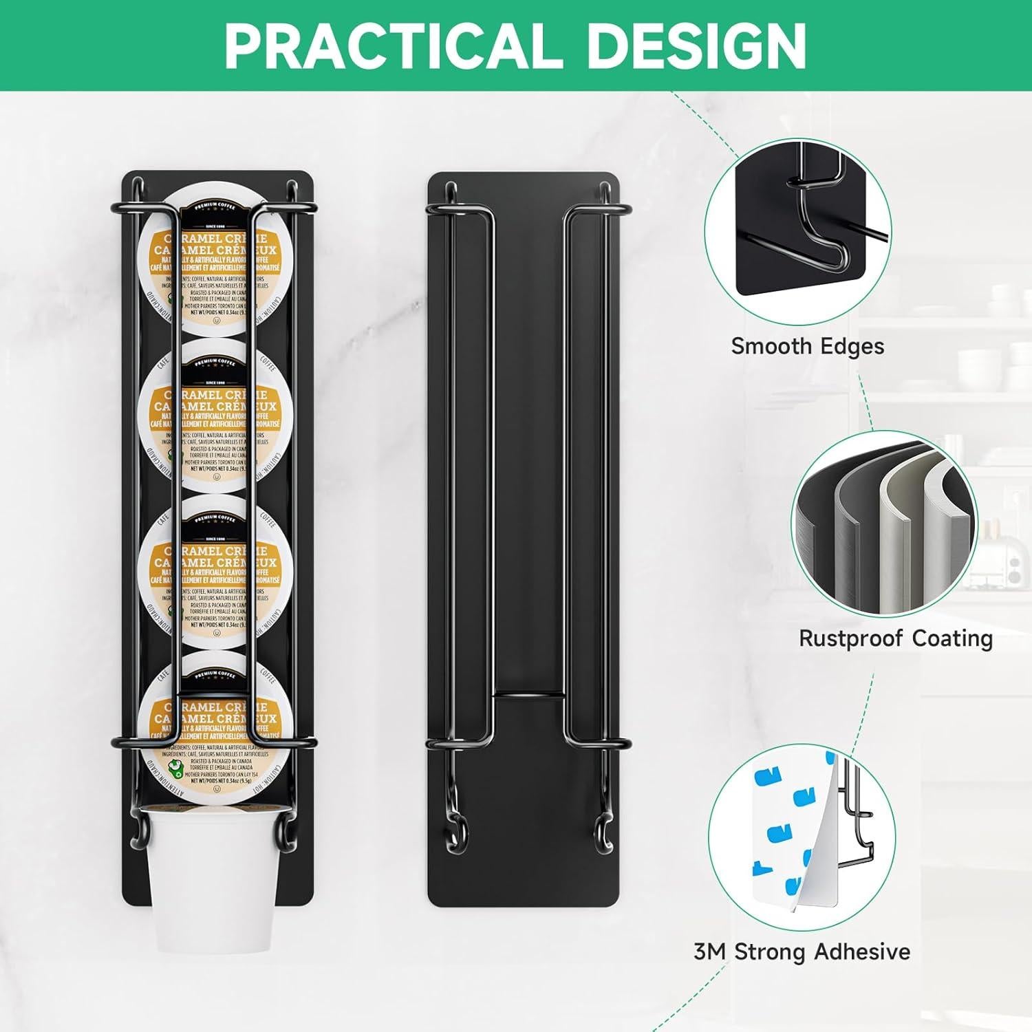 Soporte para Cápsulas de Café K-Cup XILIMEN 2 Pcs Negro