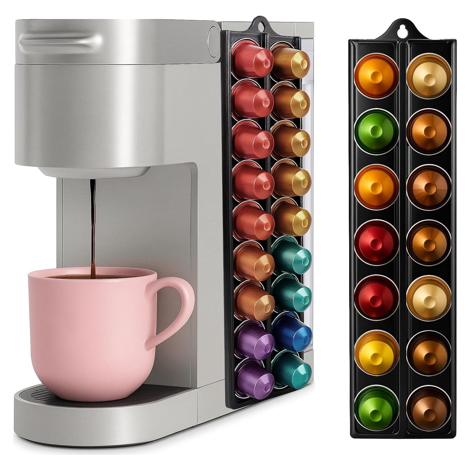 Soporte para K Cup Mity rain Montado en Pared Negro 18 Cápsulas