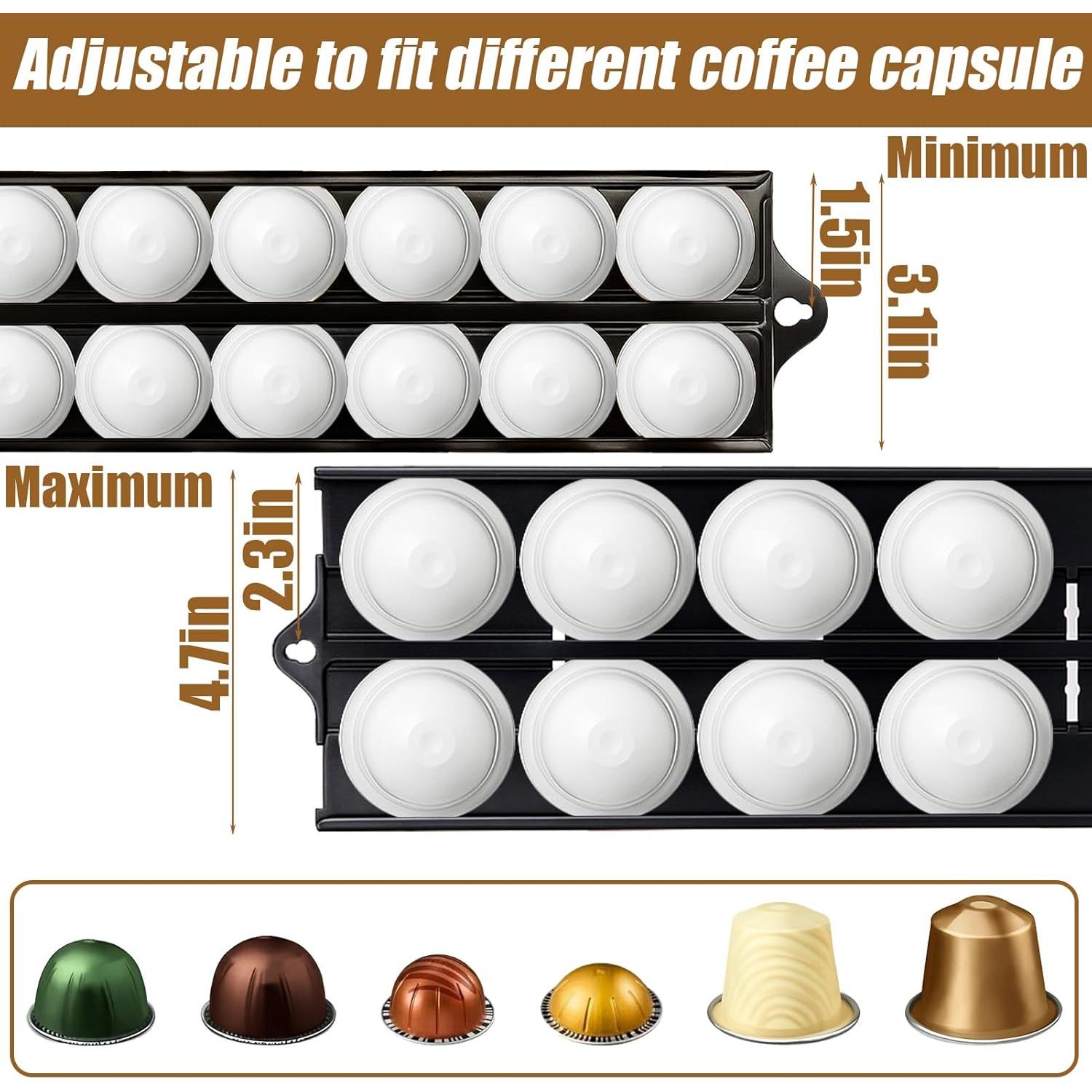 Soporte para K Cup Mity rain Montado en Pared Negro 18 Cápsulas