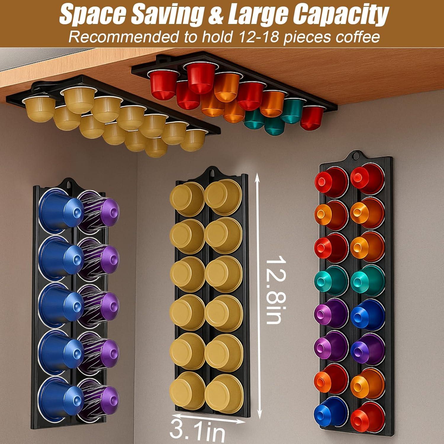 Soporte para K Cup Mity rain Montado en Pared Negro 18 Cápsulas