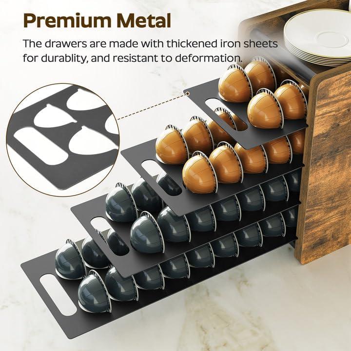 Soporte para Cajón de Cápsulas de Café YATINEY KH06BR 72 Cápsulas