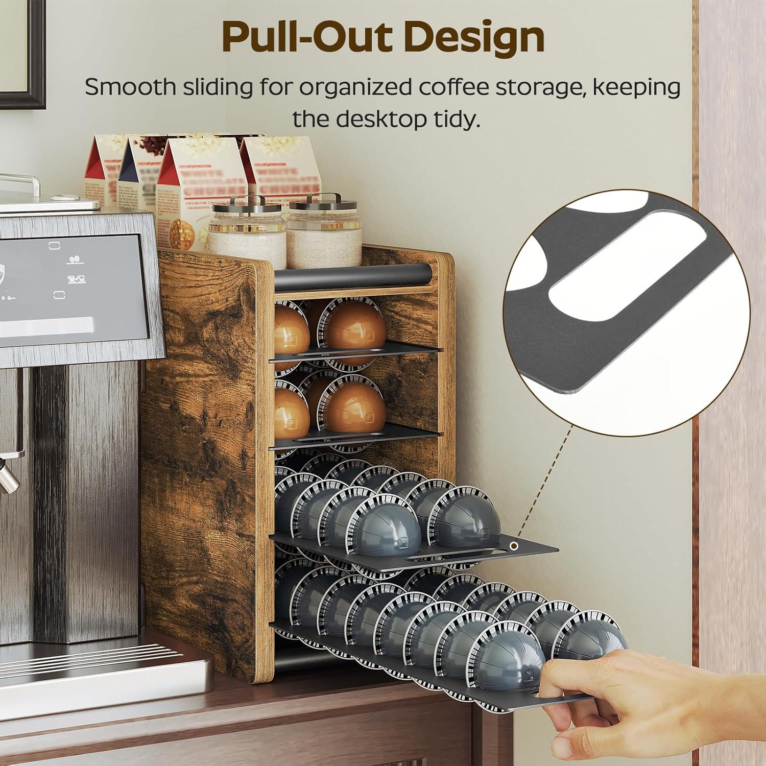 Soporte para Cajón de Cápsulas de Café YATINEY KH06BR 72 Cápsulas