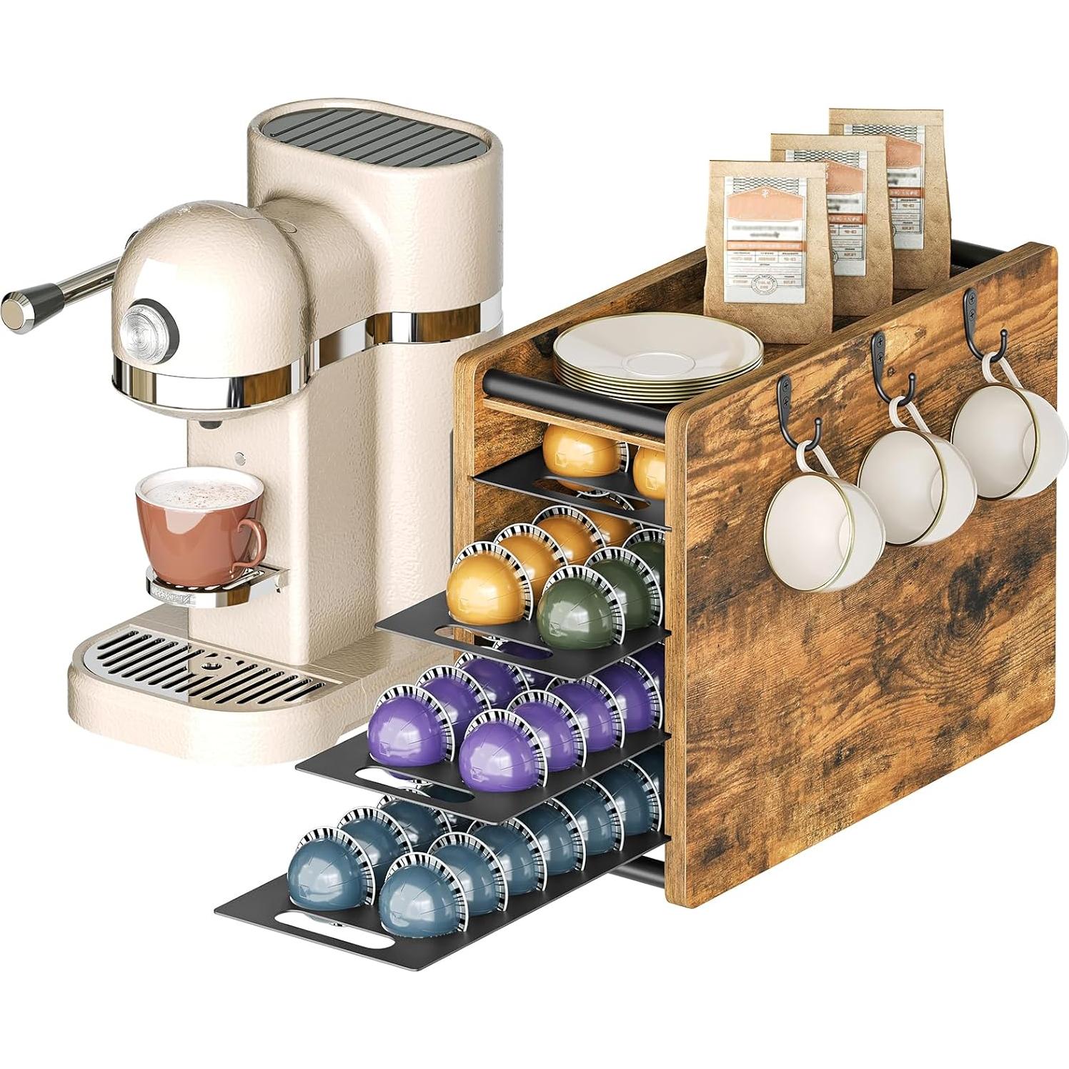 Soporte para Cajón de Cápsulas de Café YATINEY KH06BR 72 Cápsulas