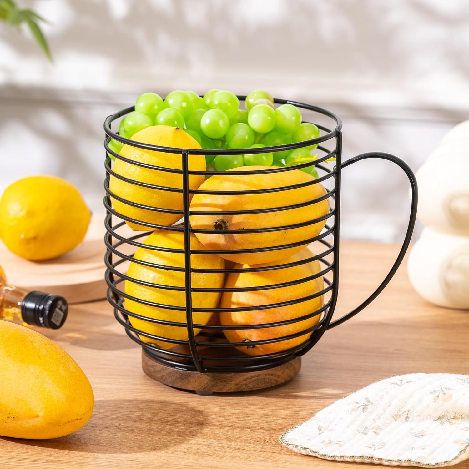 Soporte para cápsulas de café QTTCMY con base de madera - Organizador de encimera