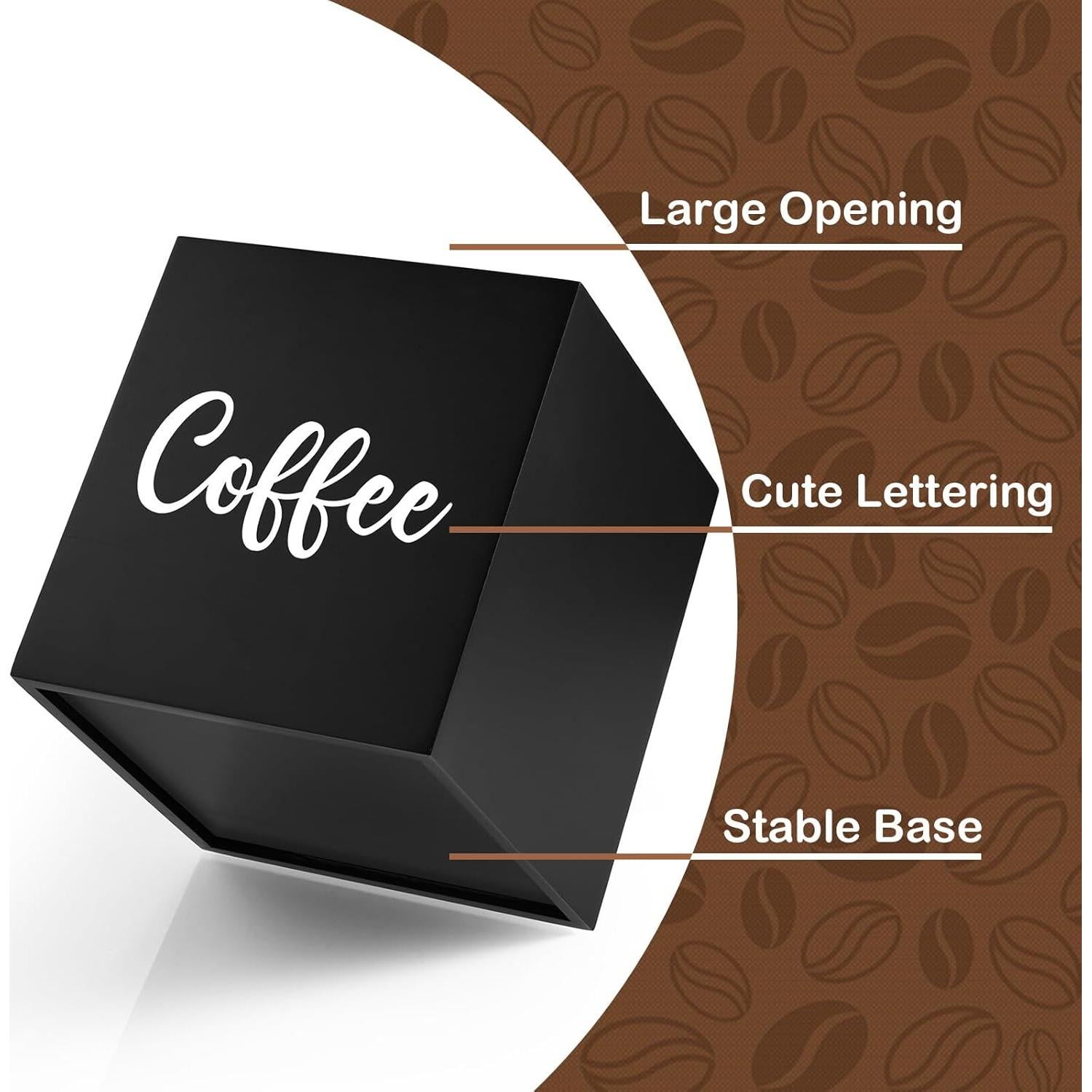 Soporte para cápsulas de café GCWSTJK de madera cuadrado 15.5 cm