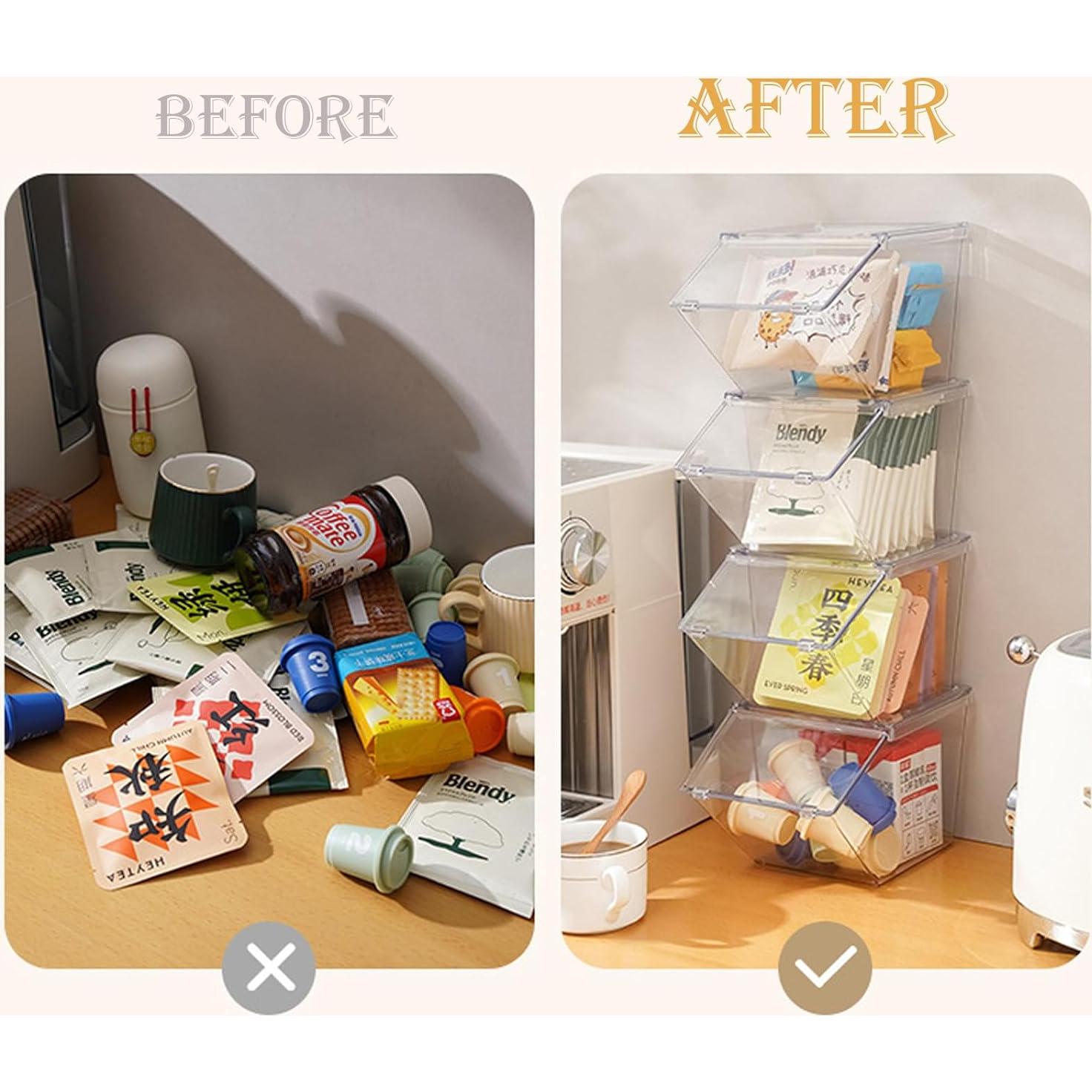 Organizador de Cápsulas de Café y Té LLGWGL, 4 Piezas Apilables