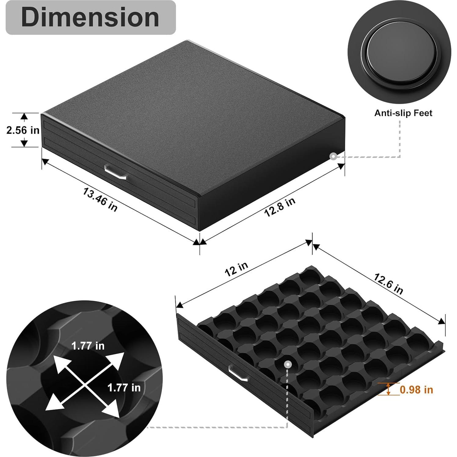 Organizador de Cápsulas de Café SZQINJI Negro 30 K-Cups