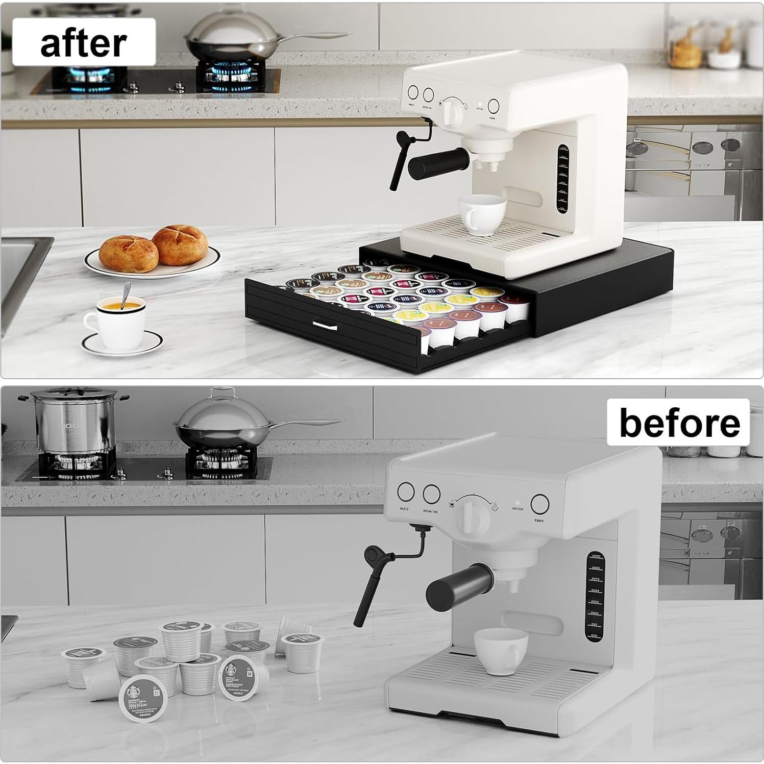 Organizador de Cápsulas de Café SZQINJI Negro 30 K-Cups