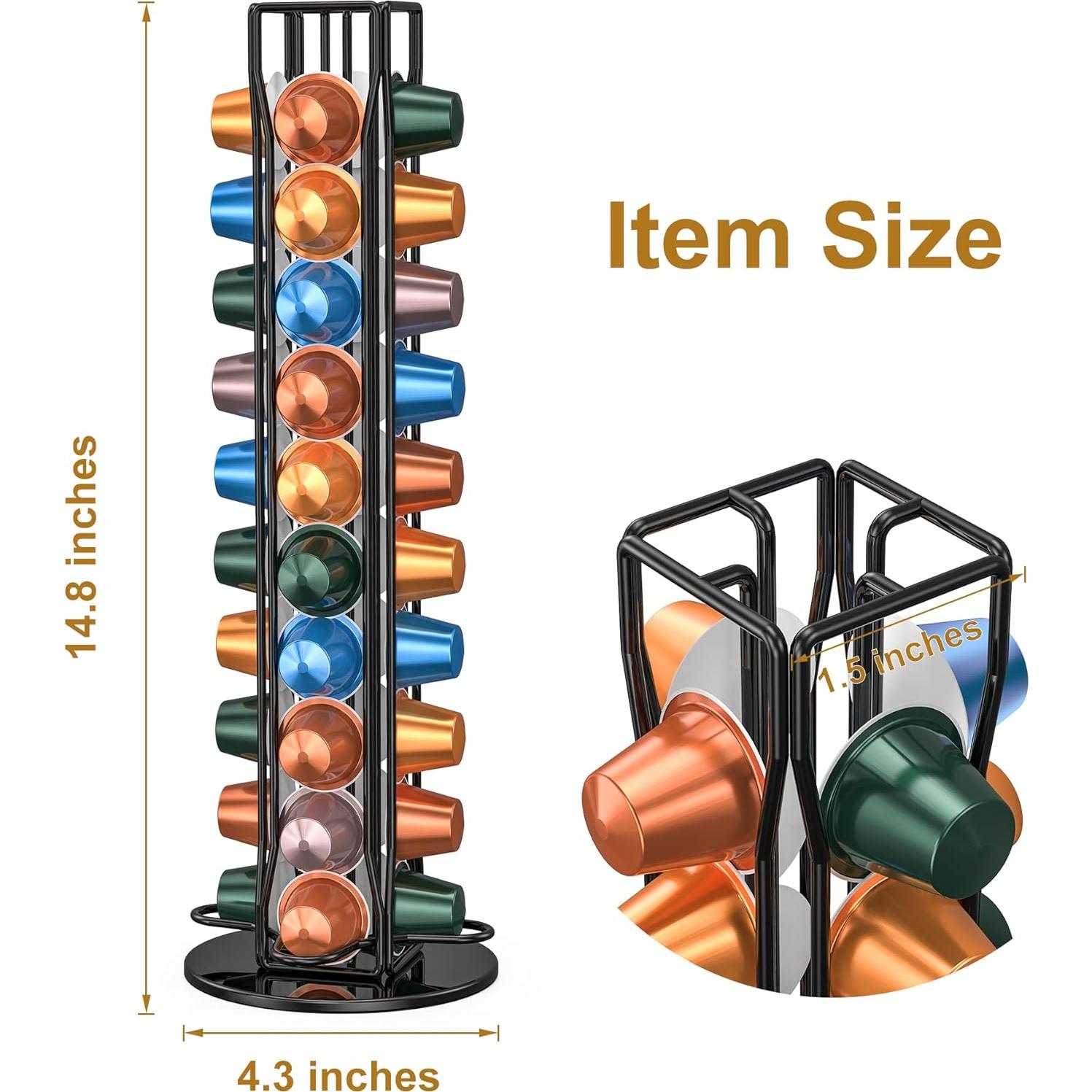 Organizador de Cápsulas de Café ZECENN para Nespresso - Negro, 40 Cápsulas