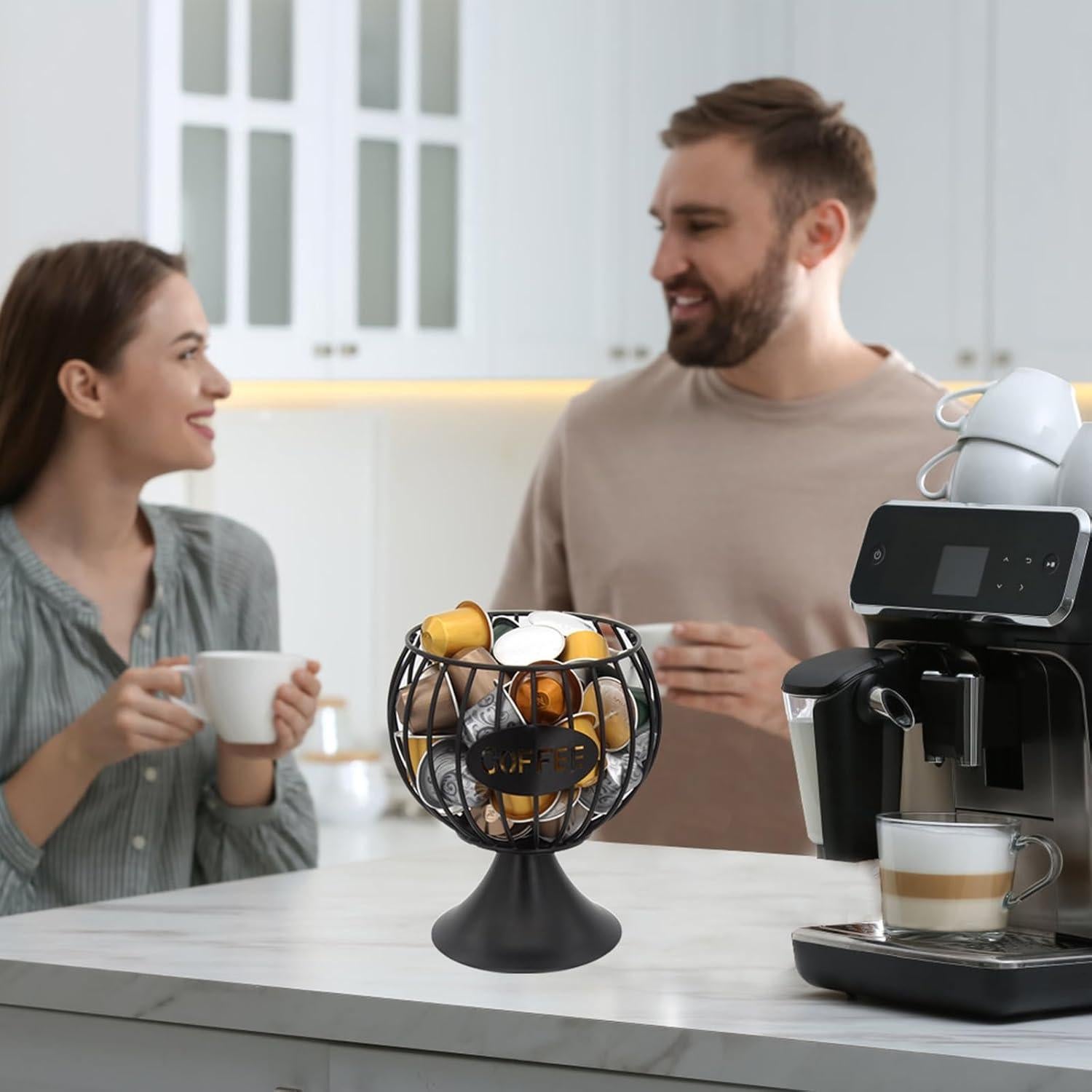 Soporte Organizador de Cápsulas de Café Bokelai Negro 19x12x17 cm