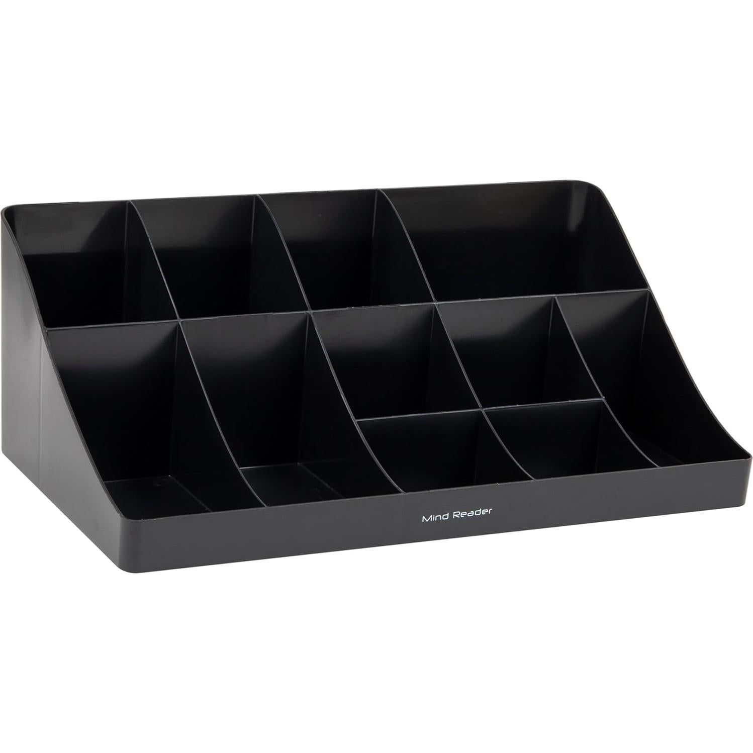 Organizador de Tazas y Condimentos Mind Reader 11 Compartimentos Negro