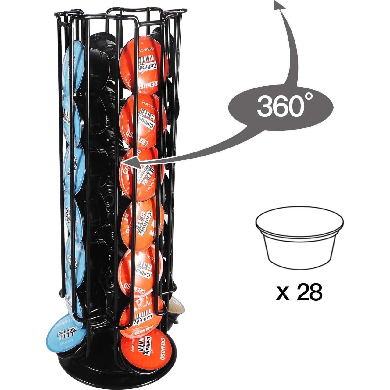 Soporte giratorio para 28 cápsulas de café SYSYLY