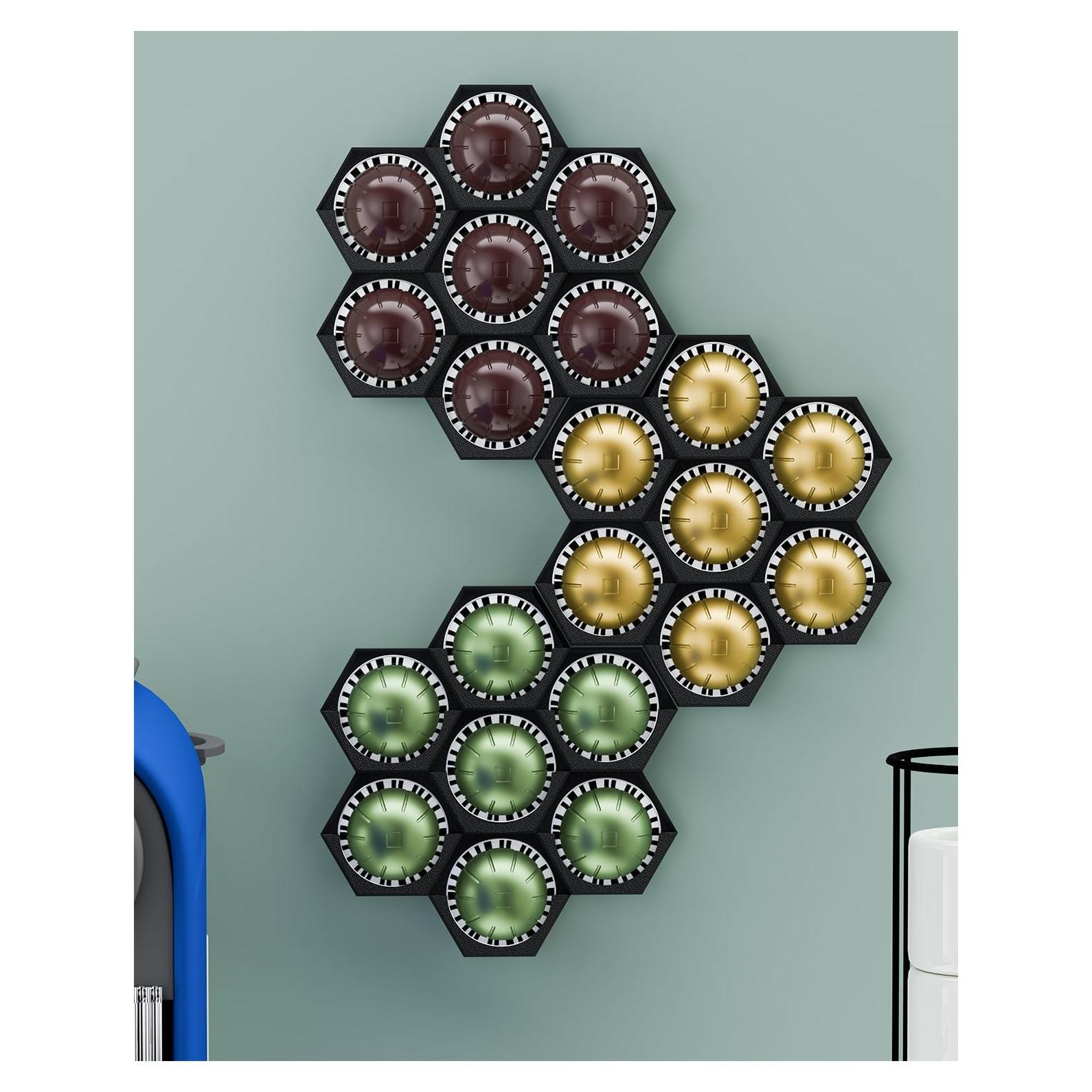 Soporte para cápsulas de café XSHINOVA Vertuo 3 Pack - Almacena 21 cápsulas