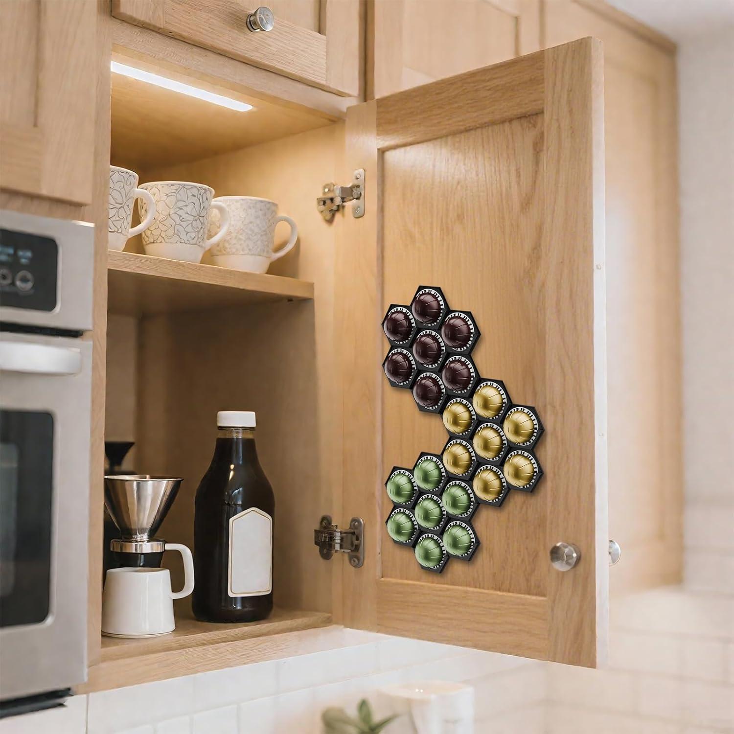 Soporte para cápsulas de café XSHINOVA Vertuo 3 Pack - Almacena 21 cápsulas