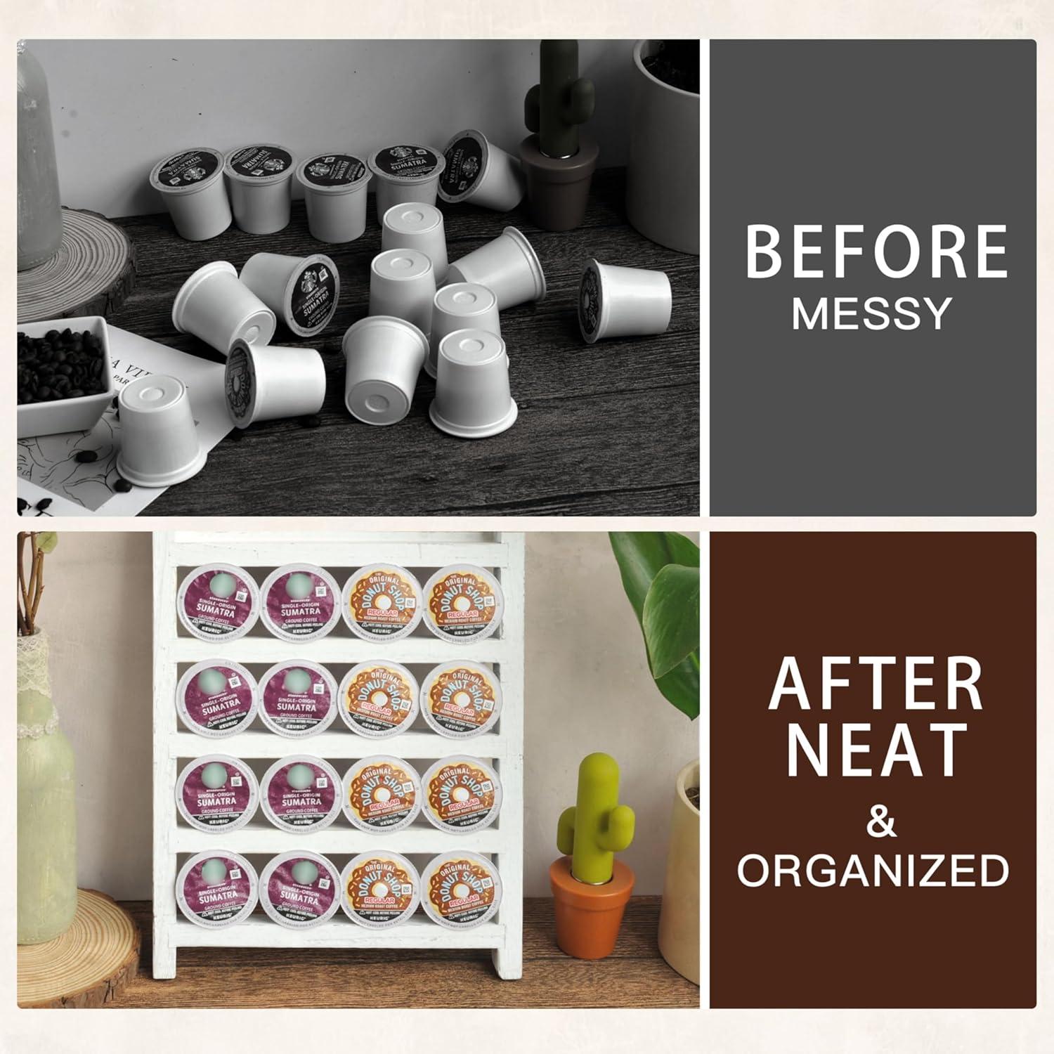 Soporte para K Cup PERFNIQUE de Madera Vintage 16 Cápsulas