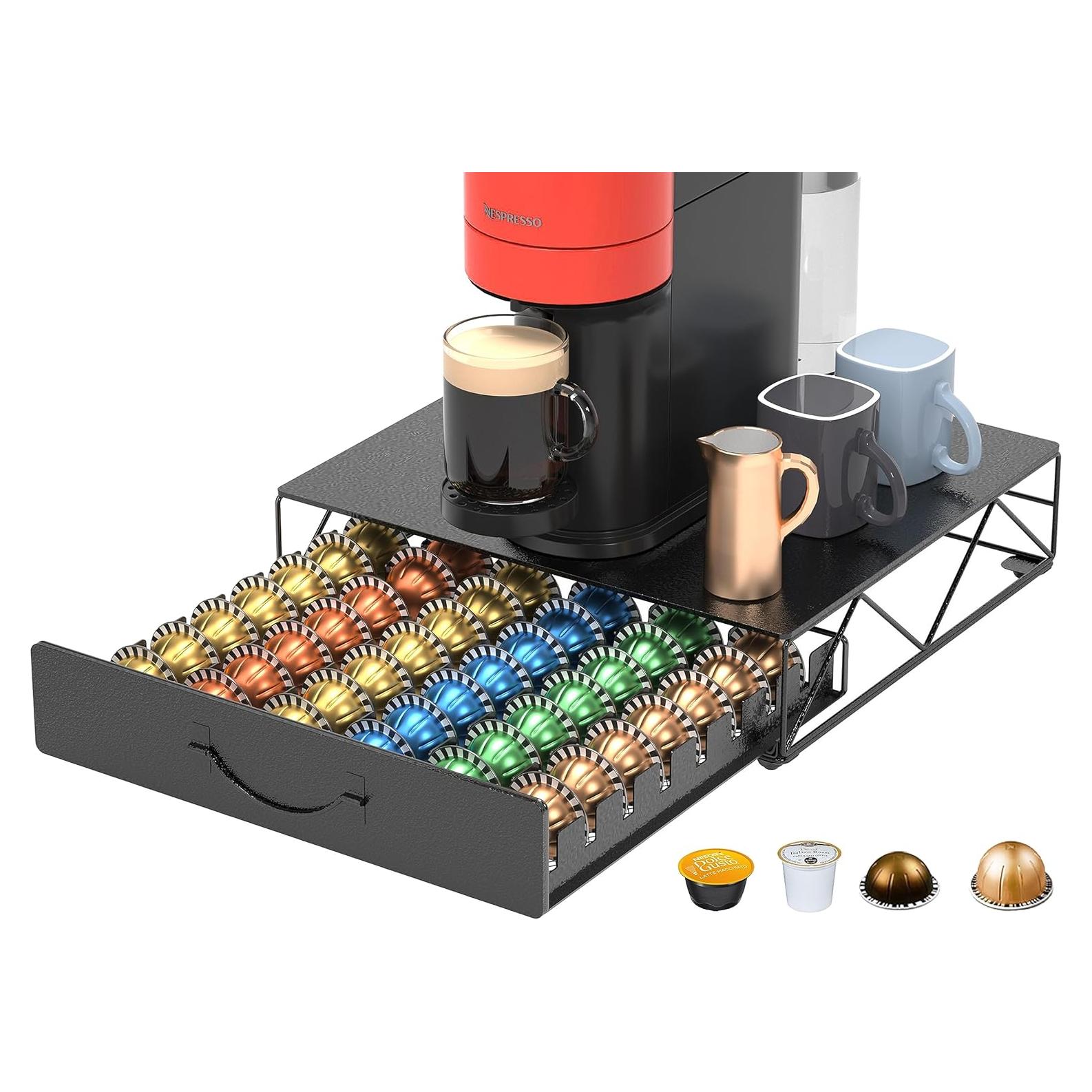 Cajón para Cápsulas de Café HFHOME, Almacenamiento 48 Vertuo