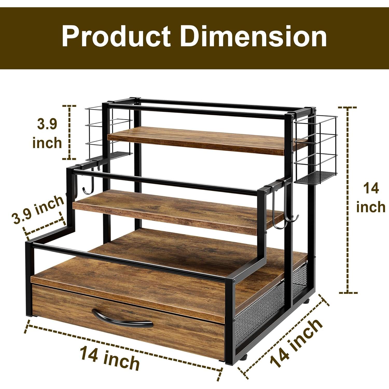 Organizador de Jarabes de Café OCPO HOME con Cajón para 36 Cápsulas