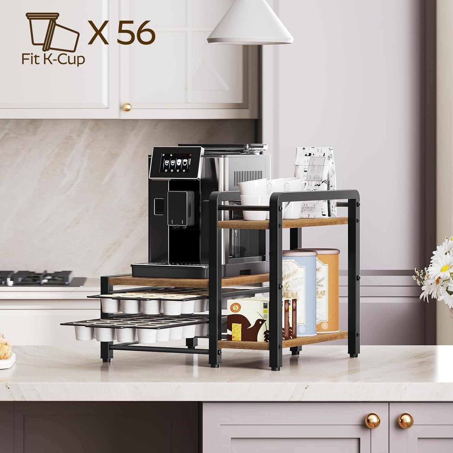 Soporte para Cajón de Cápsulas de Café YATINEY KH01BR 56 Cápsulas