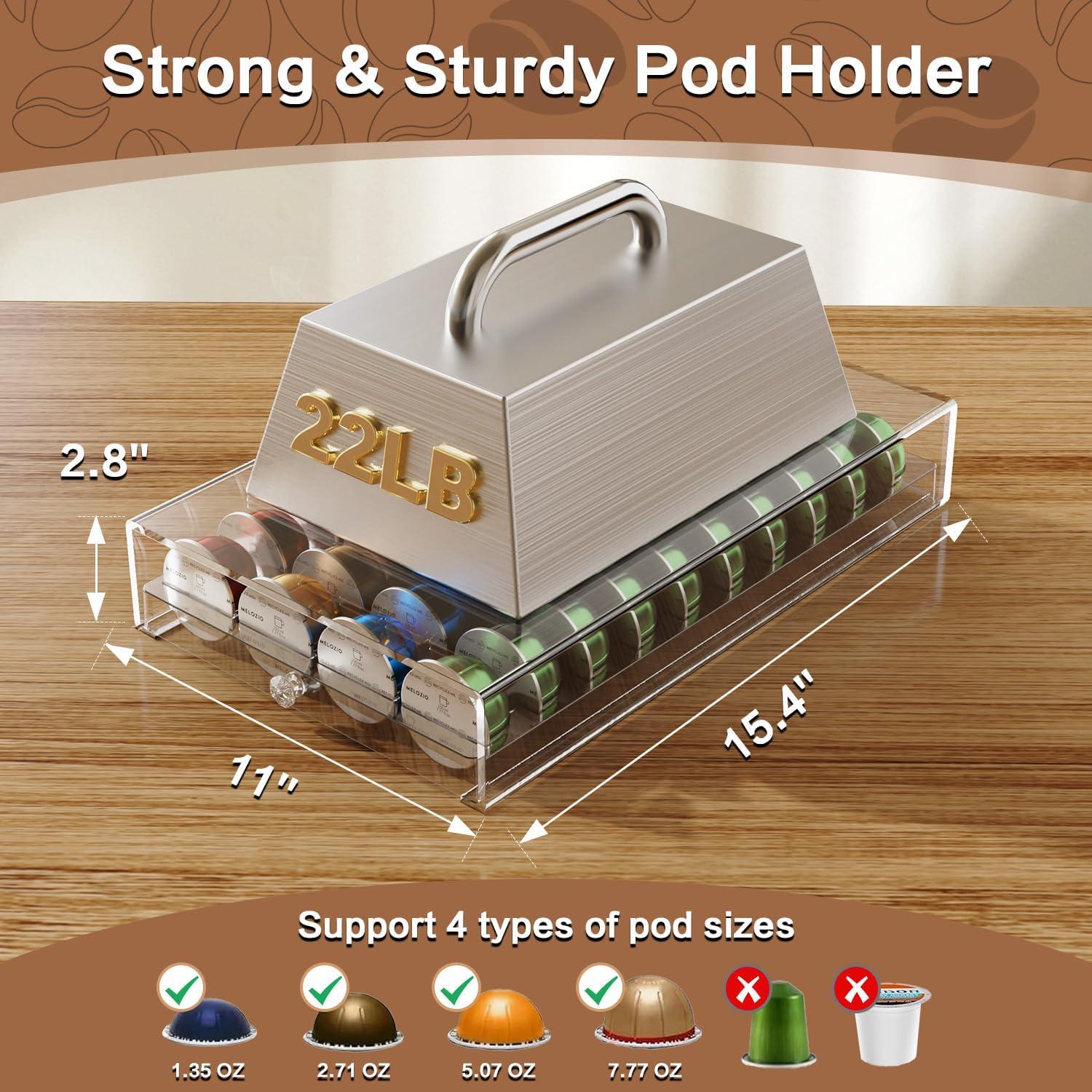 Soporte Acrílico Genew para 40 Cápsulas Nespresso Vertuo