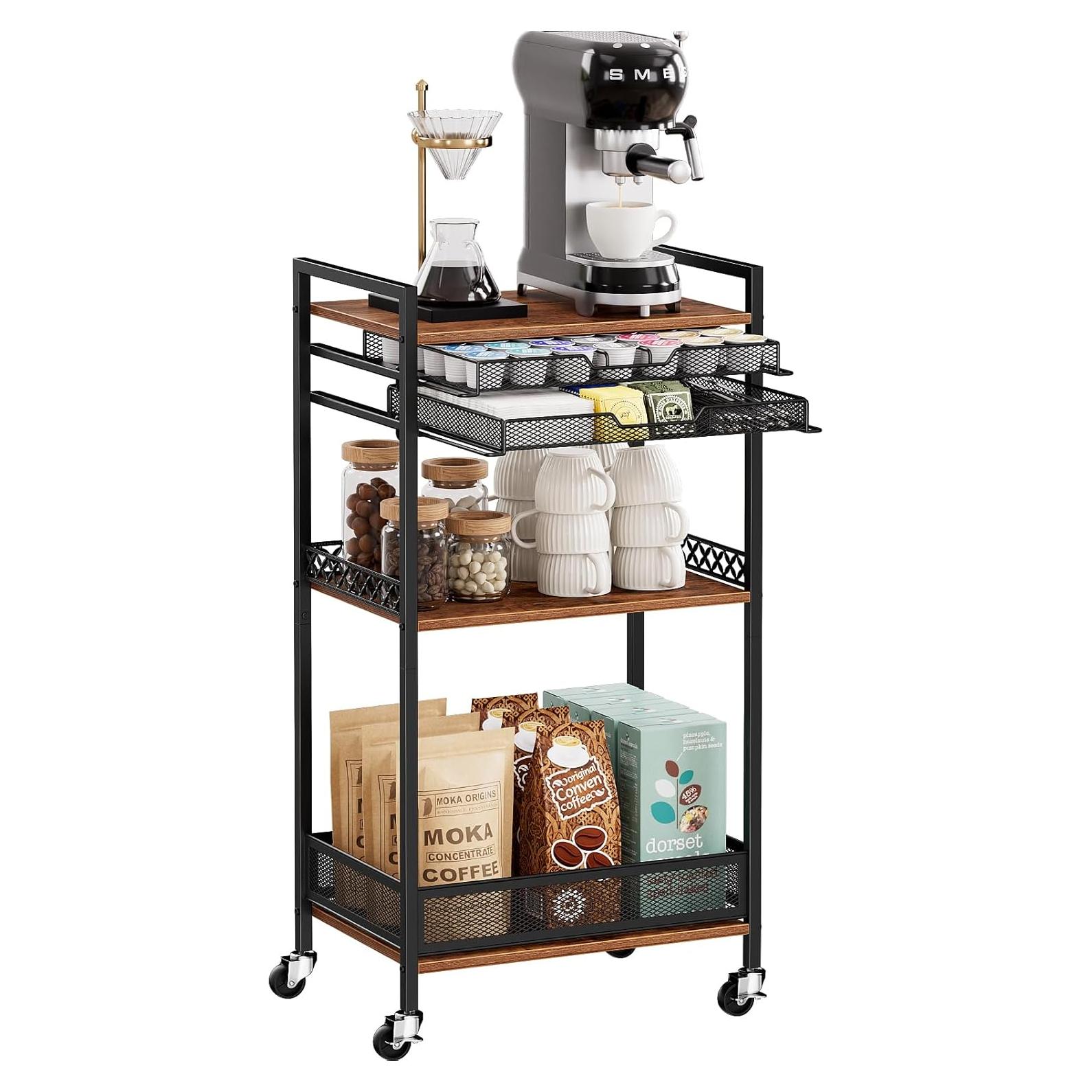 Organizador de Café Plaviya con Ruedas y 5 Niveles para K Cup