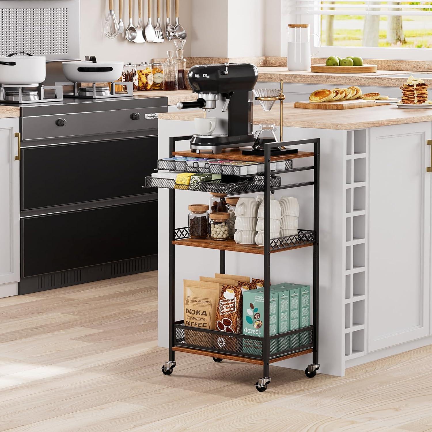 Organizador de Café Plaviya con Ruedas y 5 Niveles para K Cup