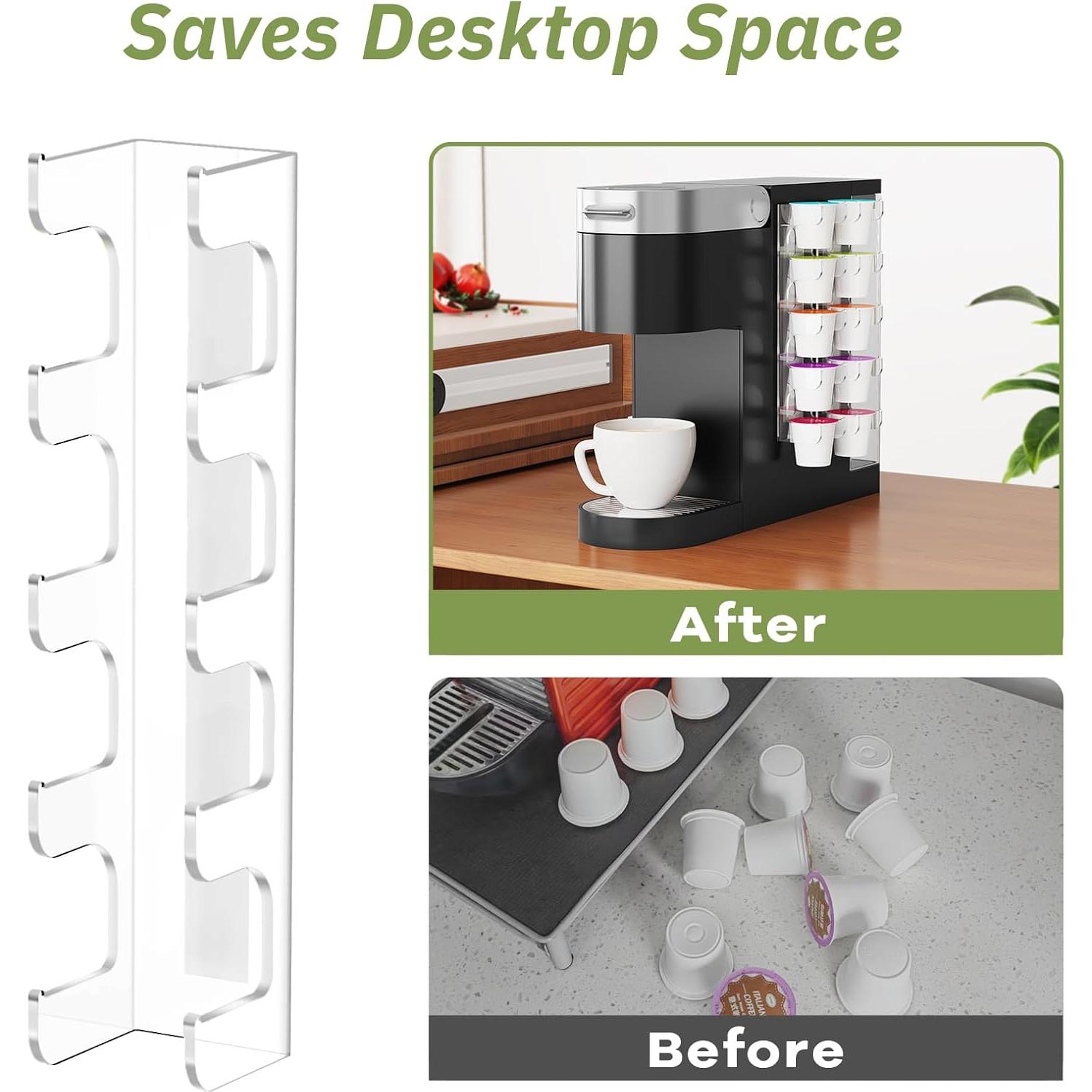 Soporte de Pod de Café NiHome Acrílico Transparente 2 Pzs