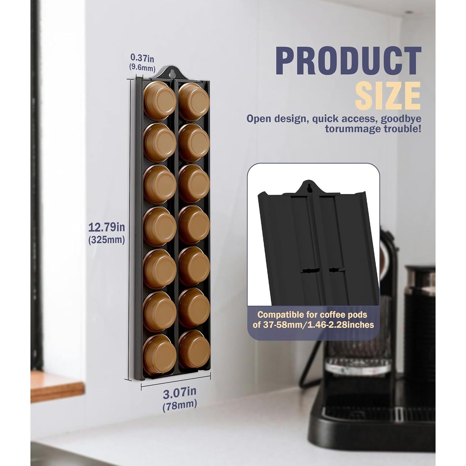 Soporte para Cápsulas de Café Neepanda Negro 2 Paquete