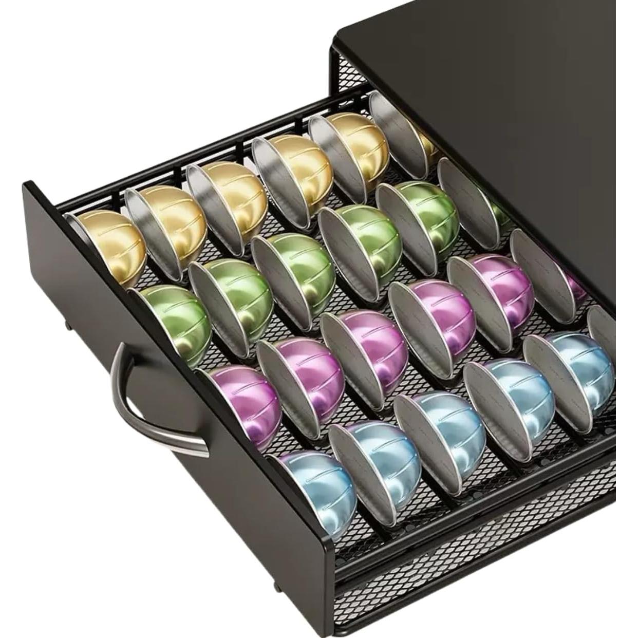 Cajón Organizador para Cápsulas de Café MANHONGYU Negro 40 PCS