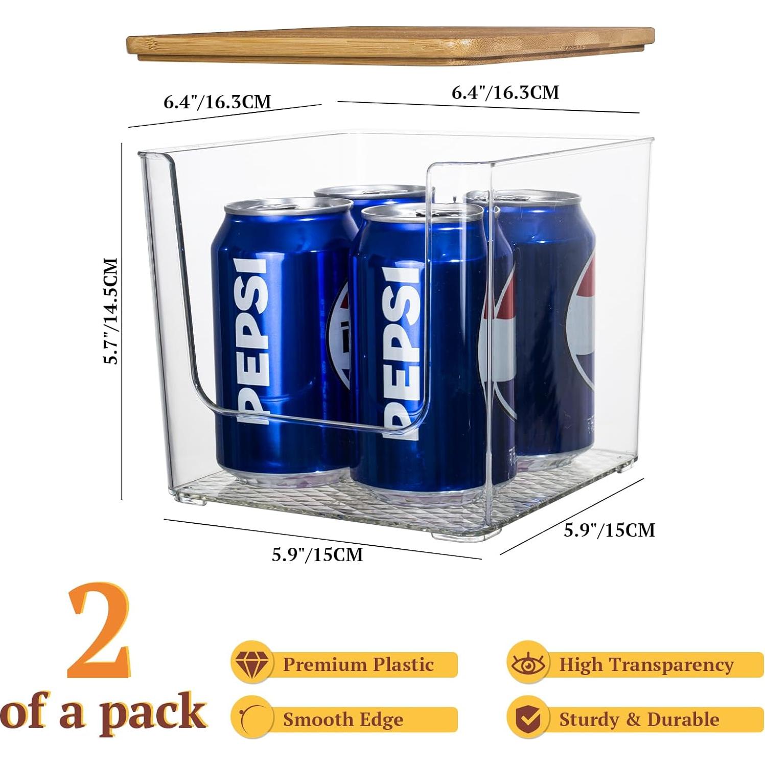 Soporte para Cápsulas de Café VANZAVANZU 2-Pack Acrílico con Tapa de Bambú