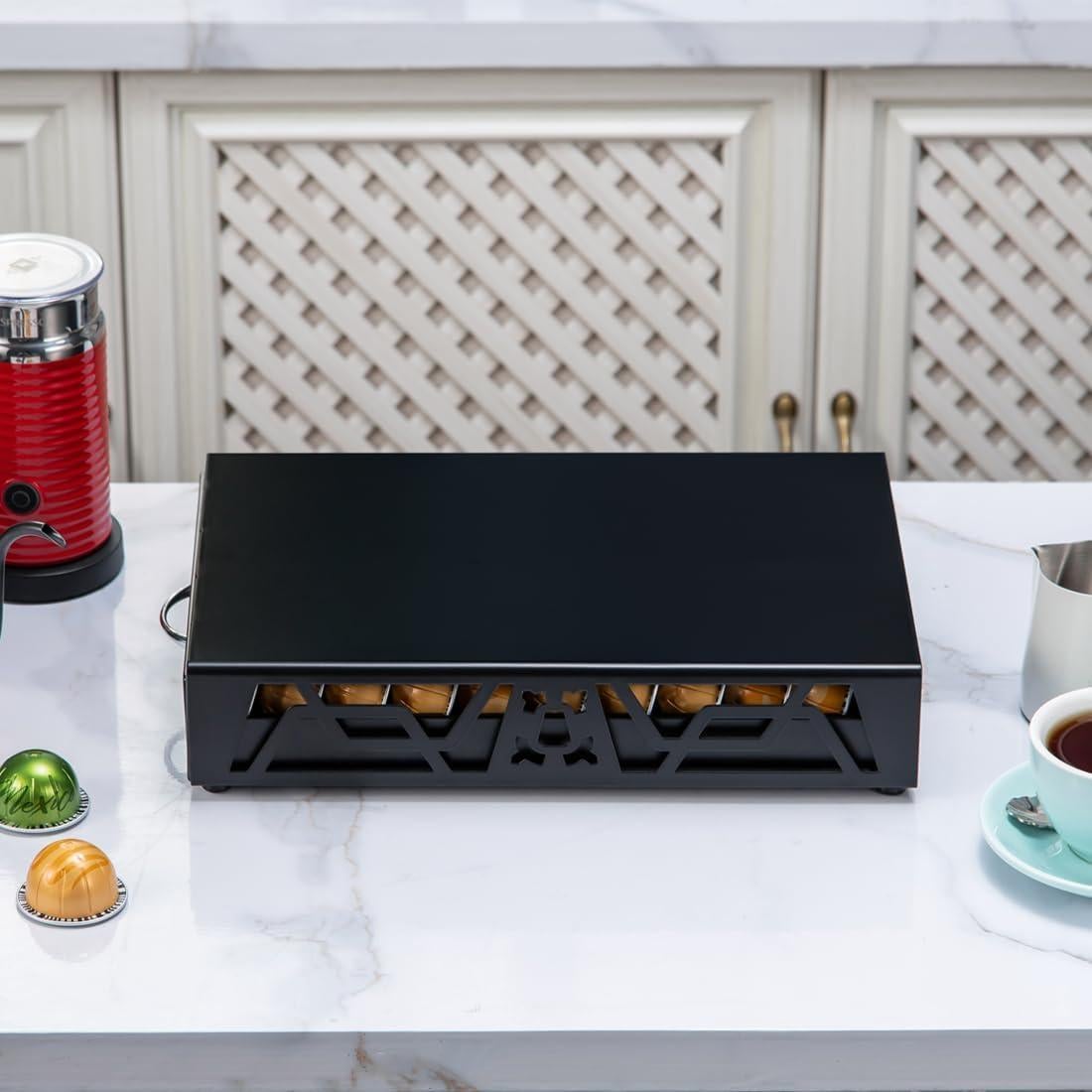 Organizador de Cápsulas de Café FlagShip Metal Negro 30 Cápsulas