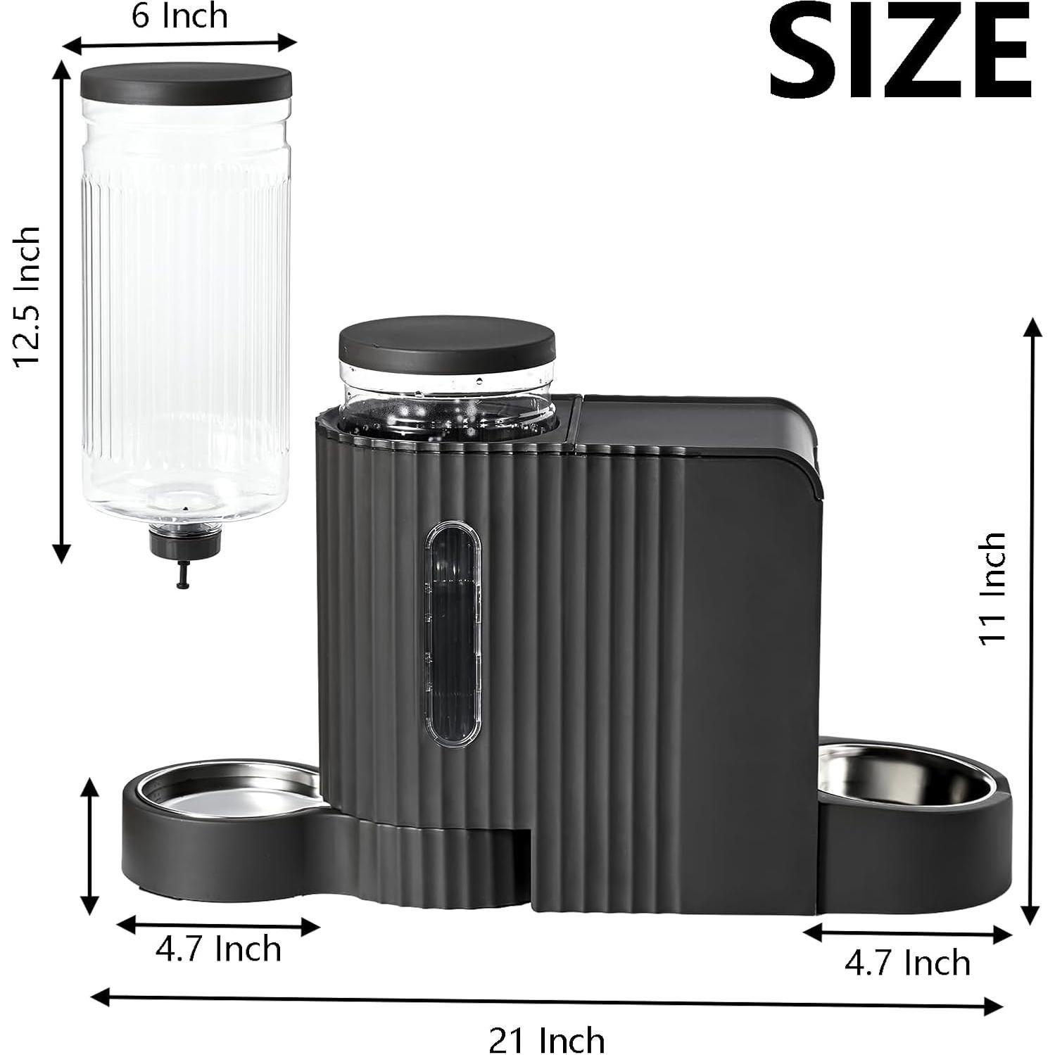 Dispensador Automático de Comida y Agua Leptzoa 3.8L 2 en 1
