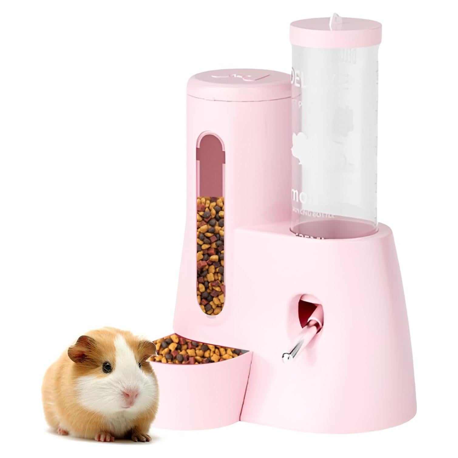 Botella y Dispensador 2-en-1 para Hámster Rosa 120ml