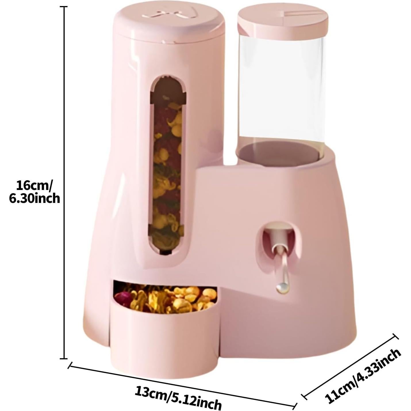 Botella y Dispensador 2-en-1 para Hámster Rosa 120ml