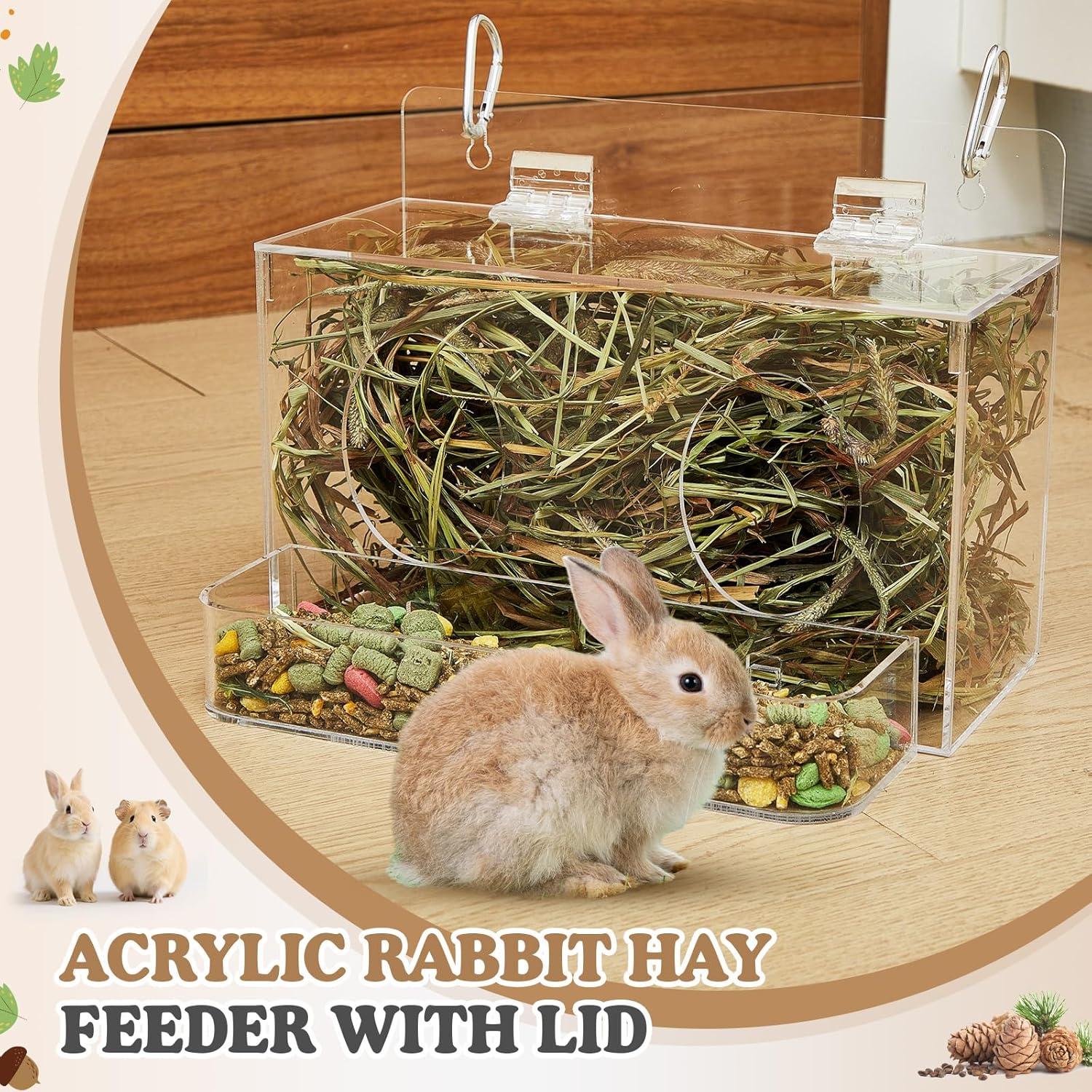 Alimentador de Heno para Conejos Honeydak 25x18 cm Acrílico