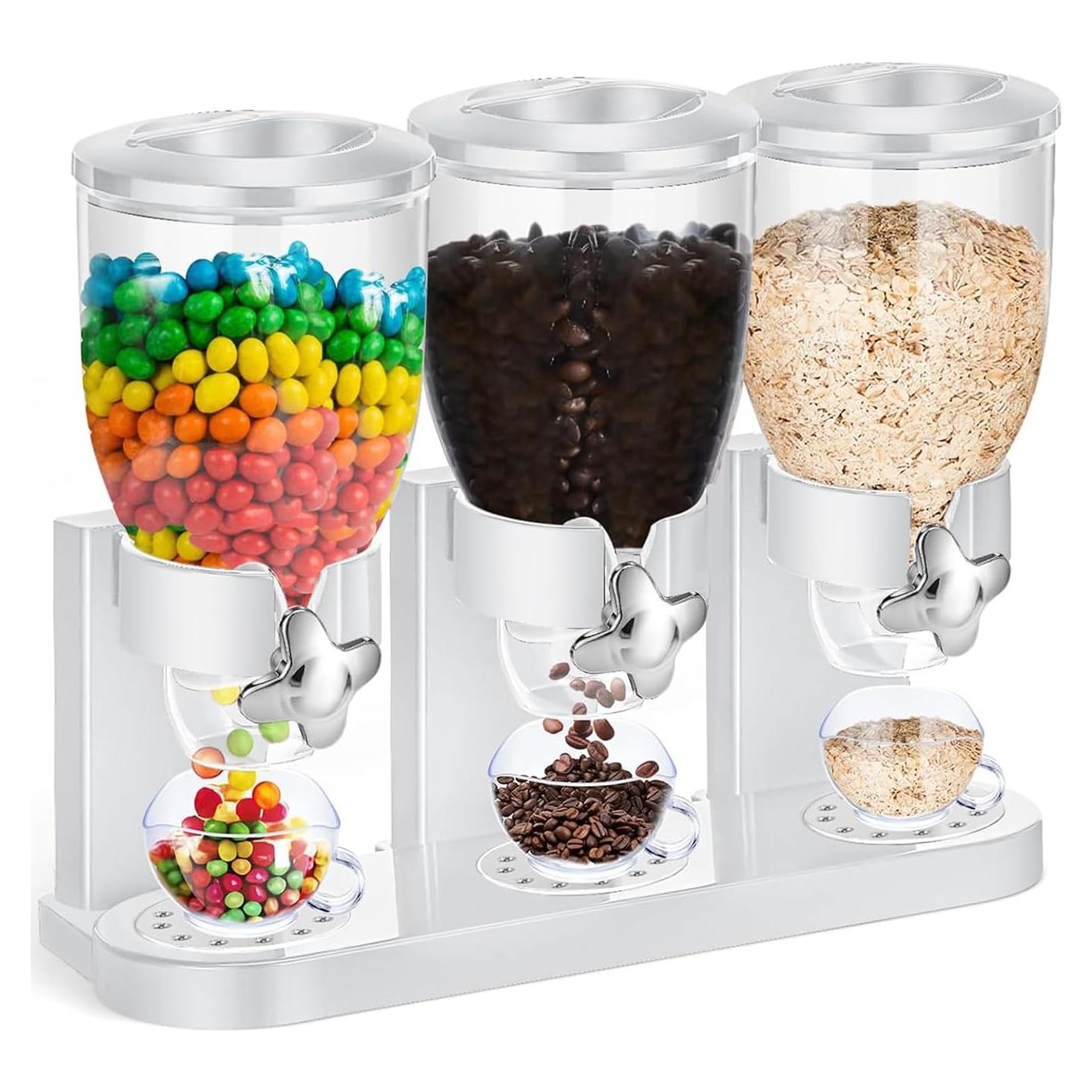Dispensador de Cereal Kytree 3 Compartimentos 6L Transparente