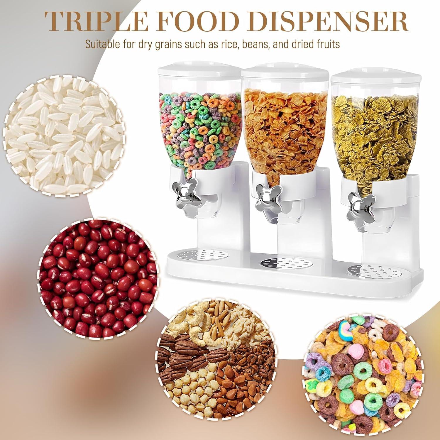 Dispensador de Cereal Kytree 3 Compartimentos 6L Transparente