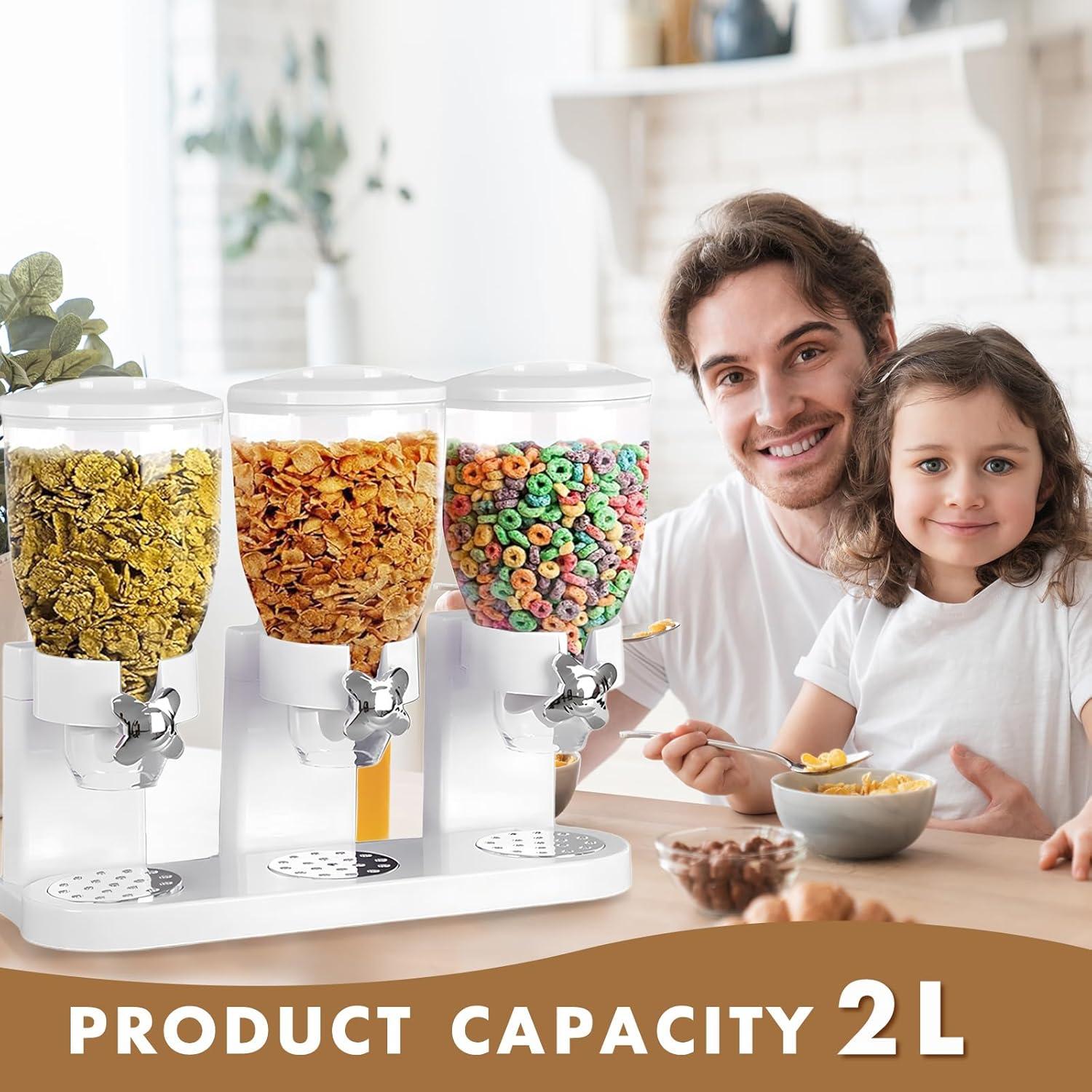 Dispensador de Cereal Kytree 3 Compartimentos 6L Transparente