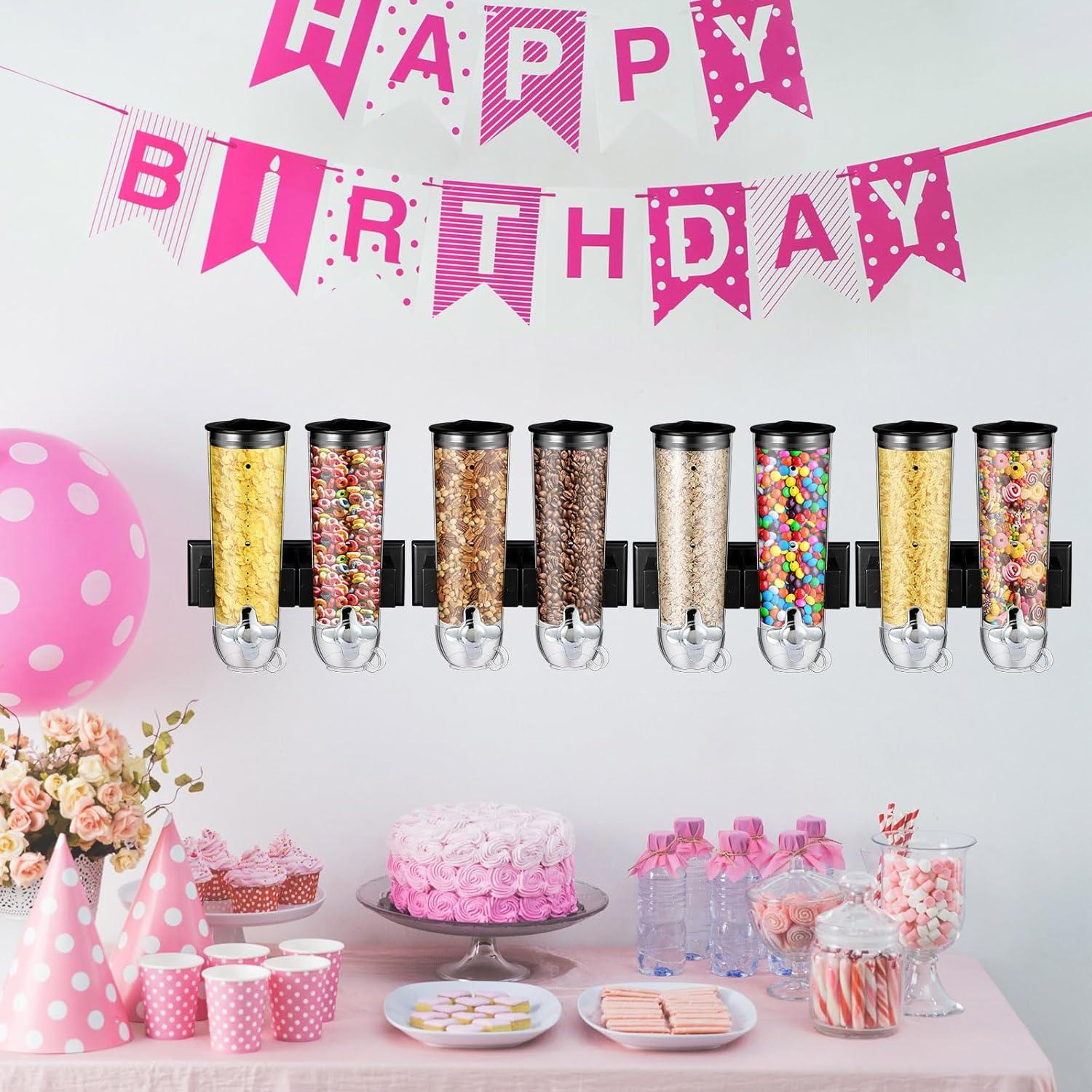 Dispensador de Cereal Huwena 4 Juegos 12L Montado en Pared