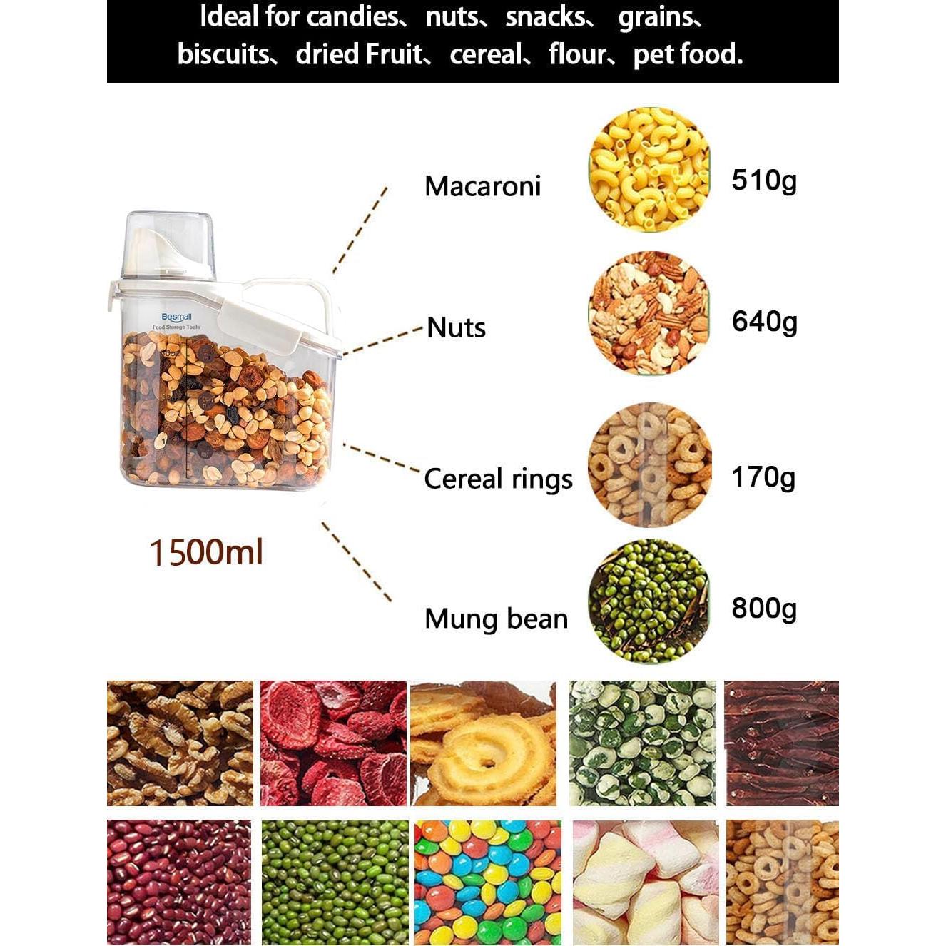 Contenedor Hermético de Alimentos Besmall 1.6L con Pico Vertedor