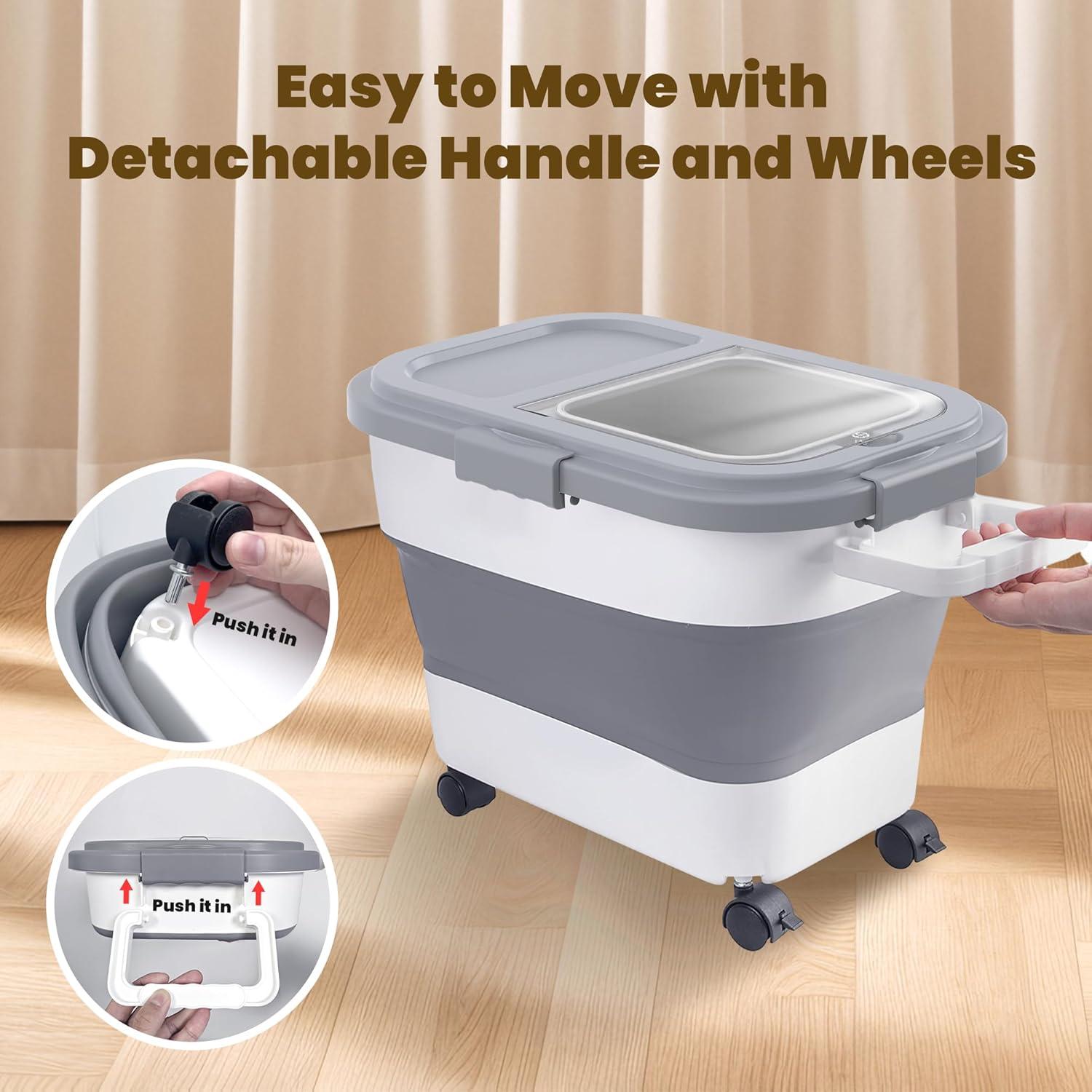 Contenedor de Almacenamiento de Alimentos HOYTAMDAR 9-13 kg Plegable