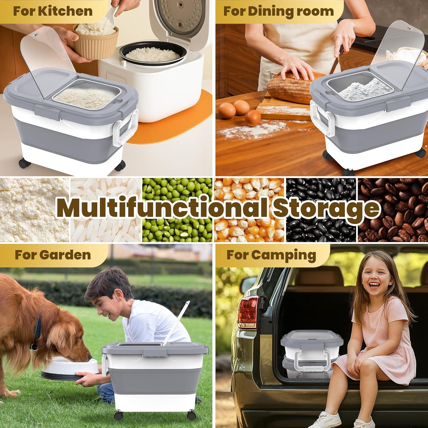 Contenedor de Almacenamiento de Alimentos HOYTAMDAR 9-13 kg Plegable