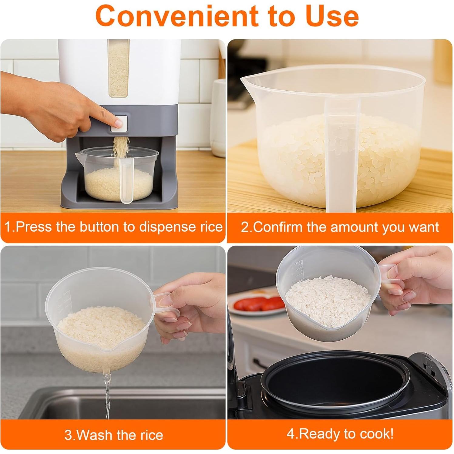 Dispensador de arroz Mity Rain 11.34 kg con arcilla deshumidificadora