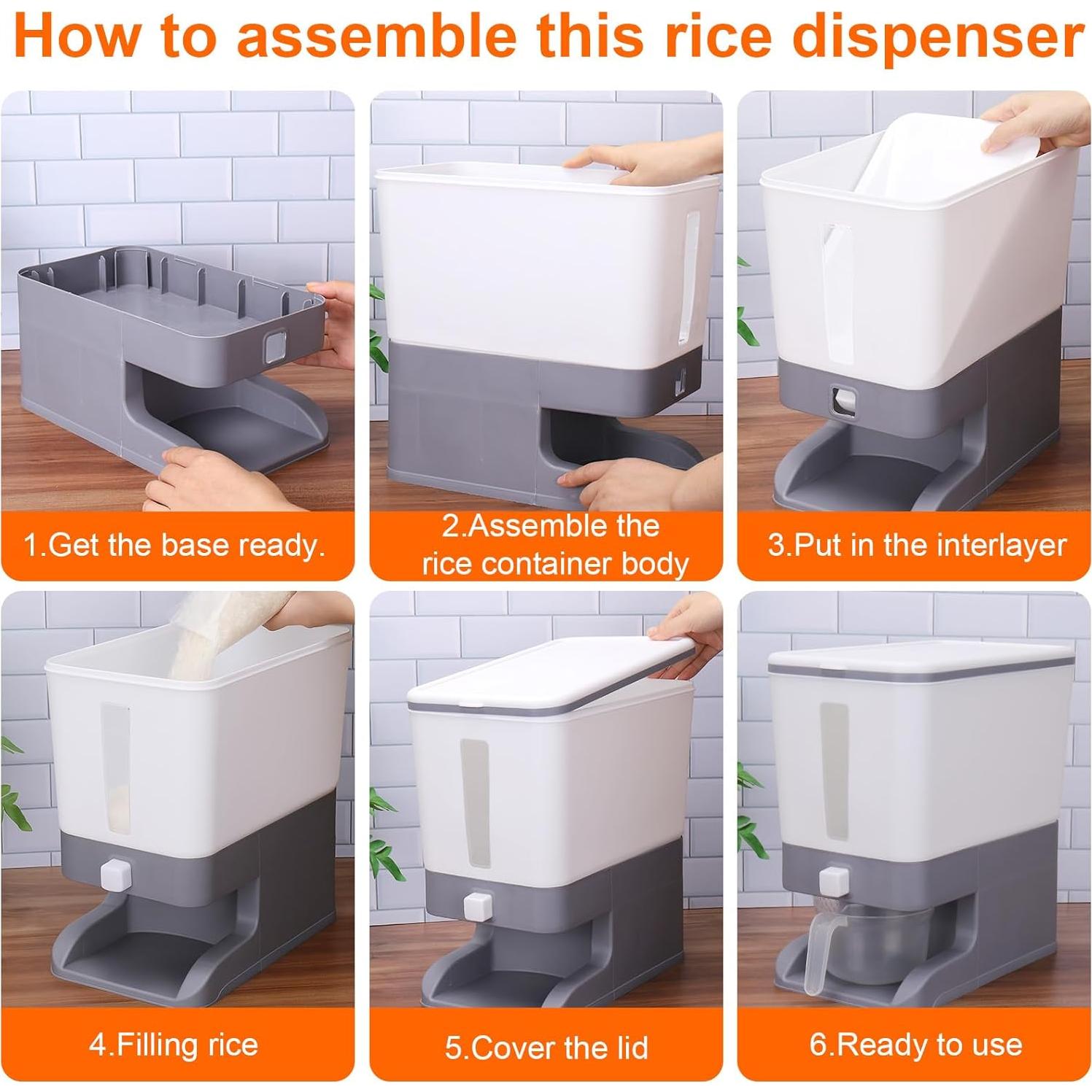 Dispensador de arroz Mity Rain 11.34 kg con arcilla deshumidificadora