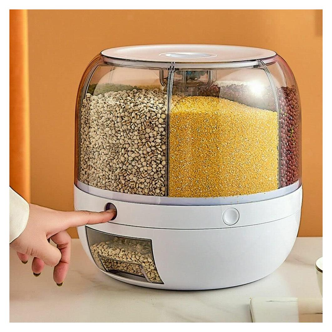 Dispensador de Granos Legoa 6 Rejillas 10 kg con Taza Medidora