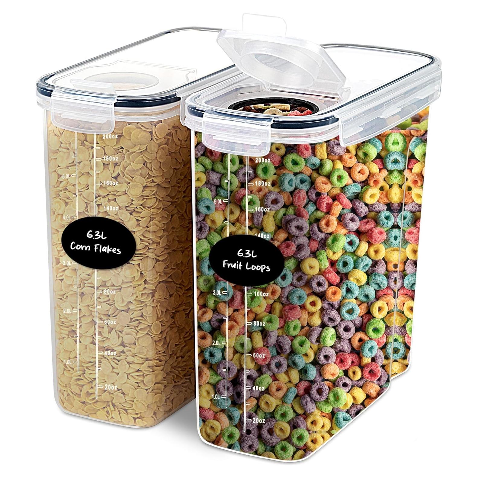 Contenedores de Cereal Grande DWELLZA KITCHEN 6.3L 2 Pcs